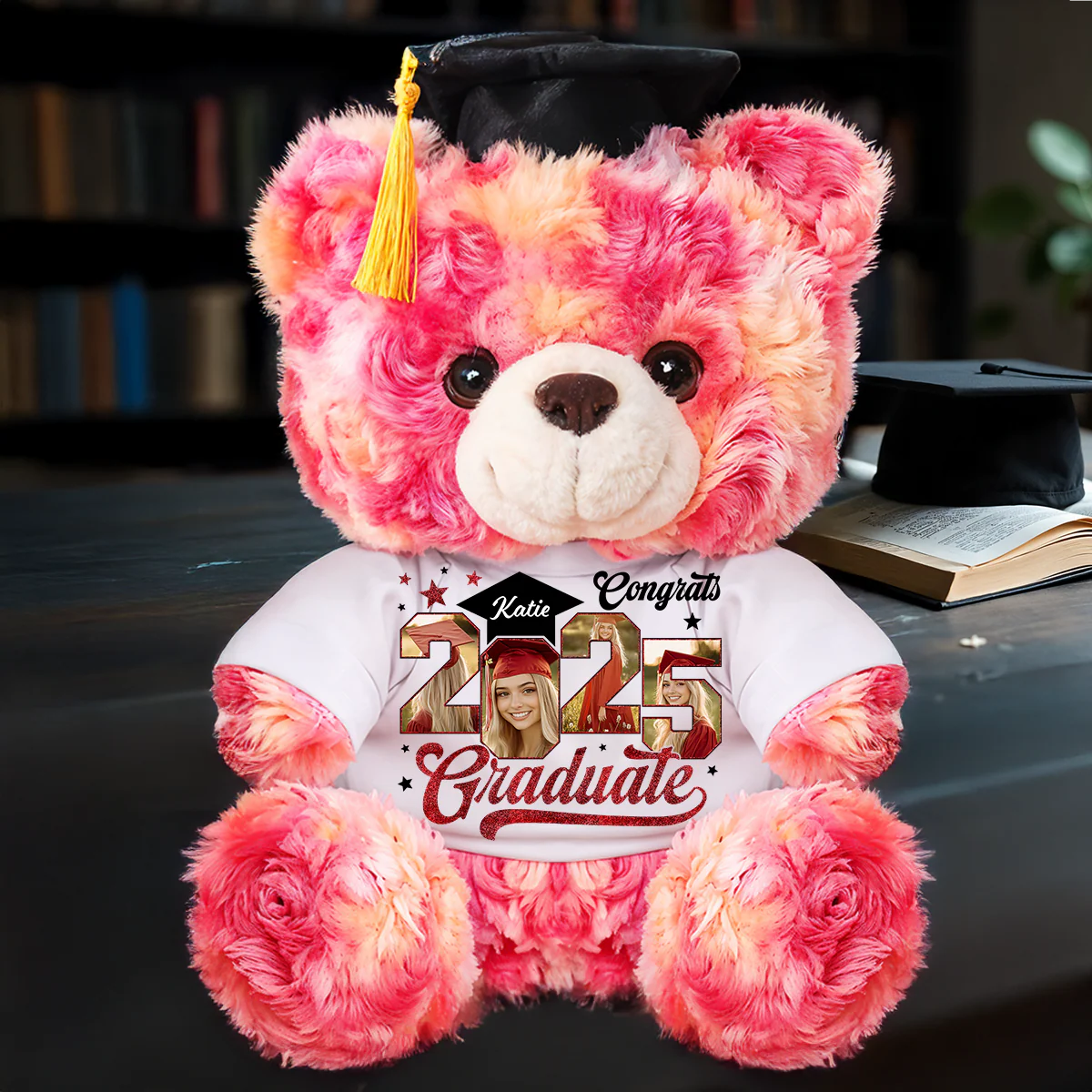 2025 Photo Frame Personalized Graduation Litter Bear Plush - Graduate Bear With Cap - Image 4