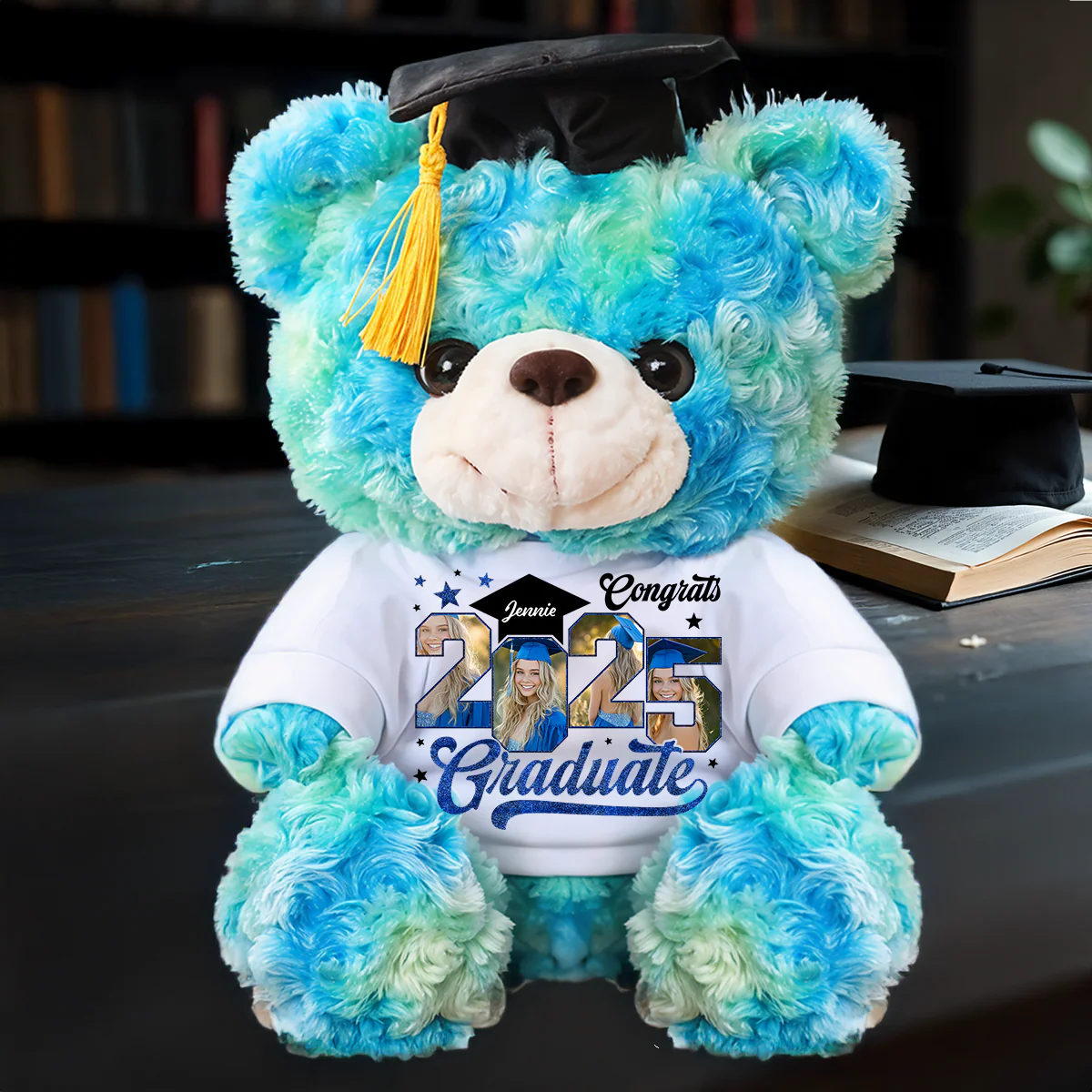 2025 Photo Frame Personalized Graduation Litter Bear Plush - Graduate Bear With Cap - Image 5