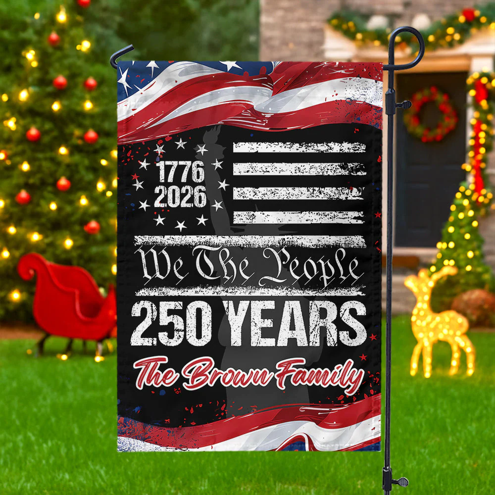 250 Years America 250th Birthday 1776-2026 Personalized Garden Flag Gift for Family - Image 6