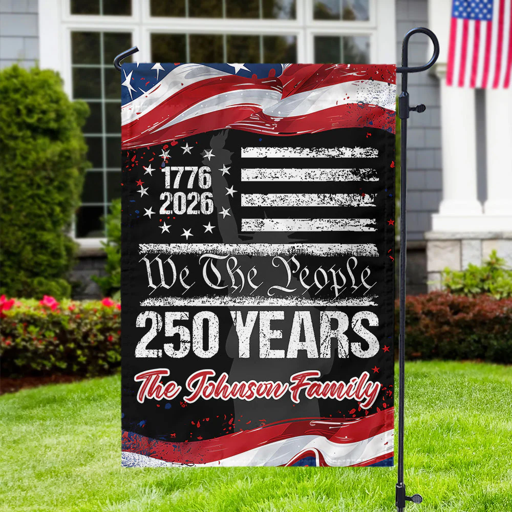 250 Years America 250th Birthday 1776-2026 Personalized Garden Flag Gift for Family - Image 7