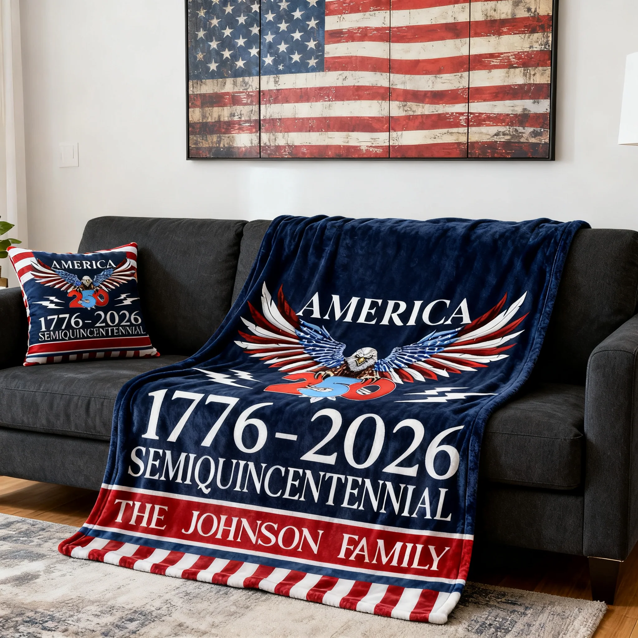 250 Years America Semiquincentennial Personalized Blanket - Image 5
