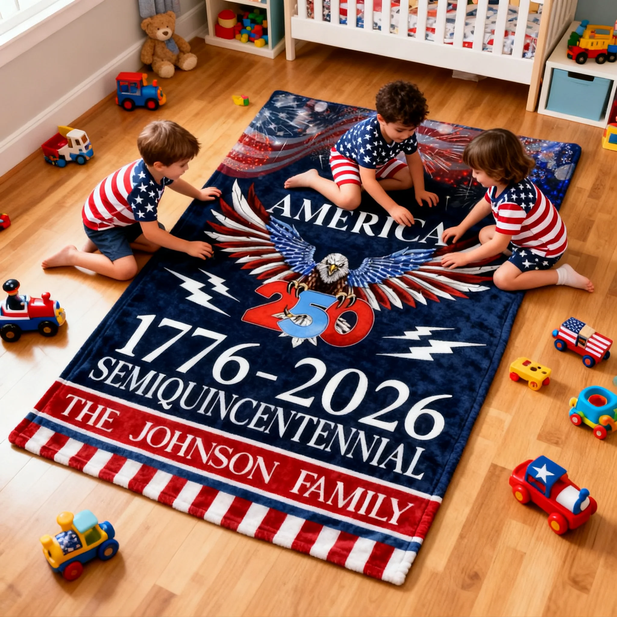 250 Years America Semiquincentennial Personalized Blanket - Image 6