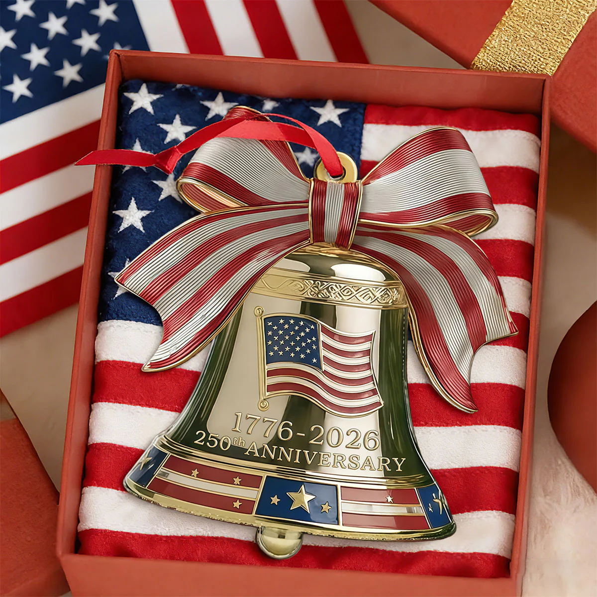 250 years of America Anniversary Liberty Bell Ornament 1776–2026 Patriotic - Image 6