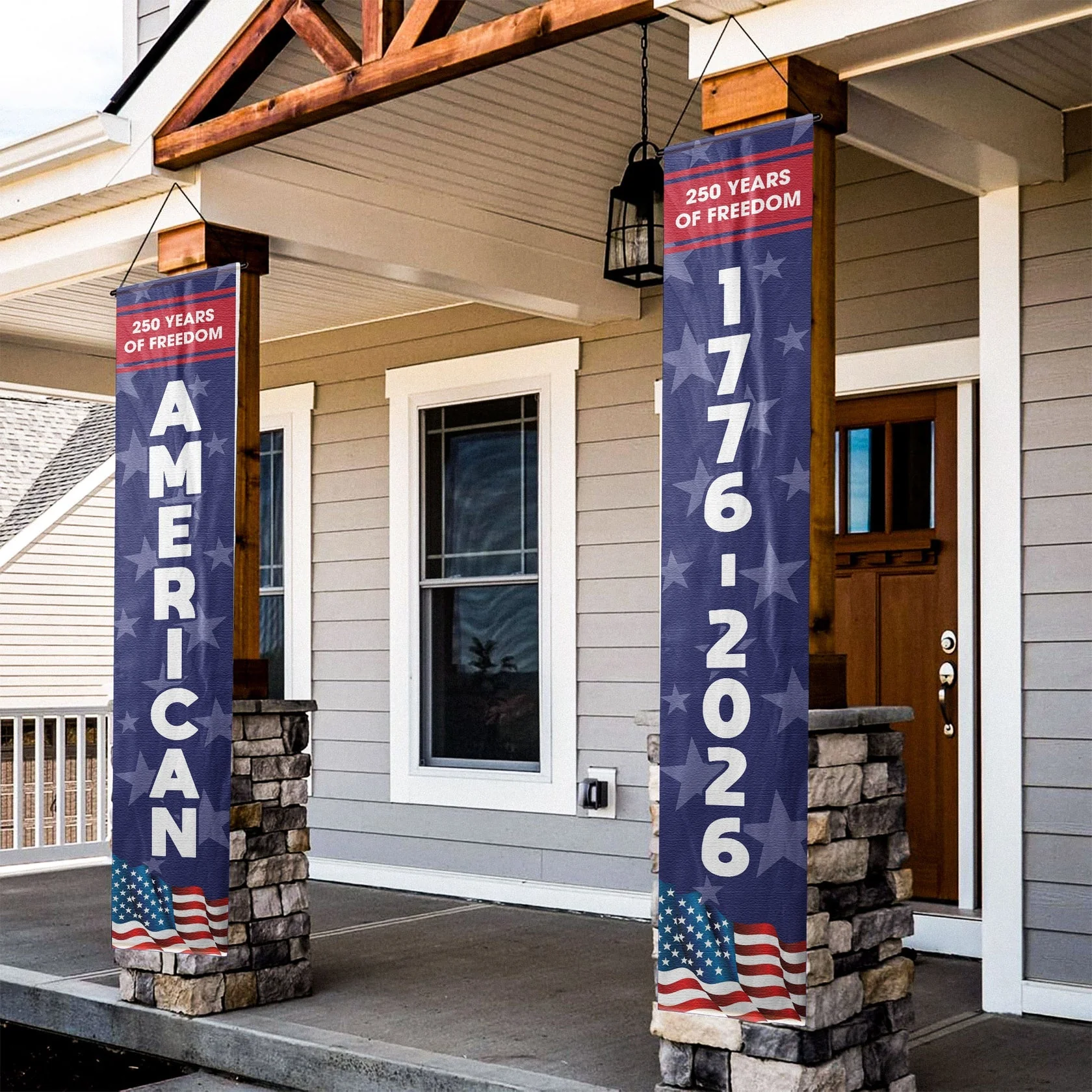 250 Years Of Freedom America 250th Birthday - Personalized Porch Banners - Image 2