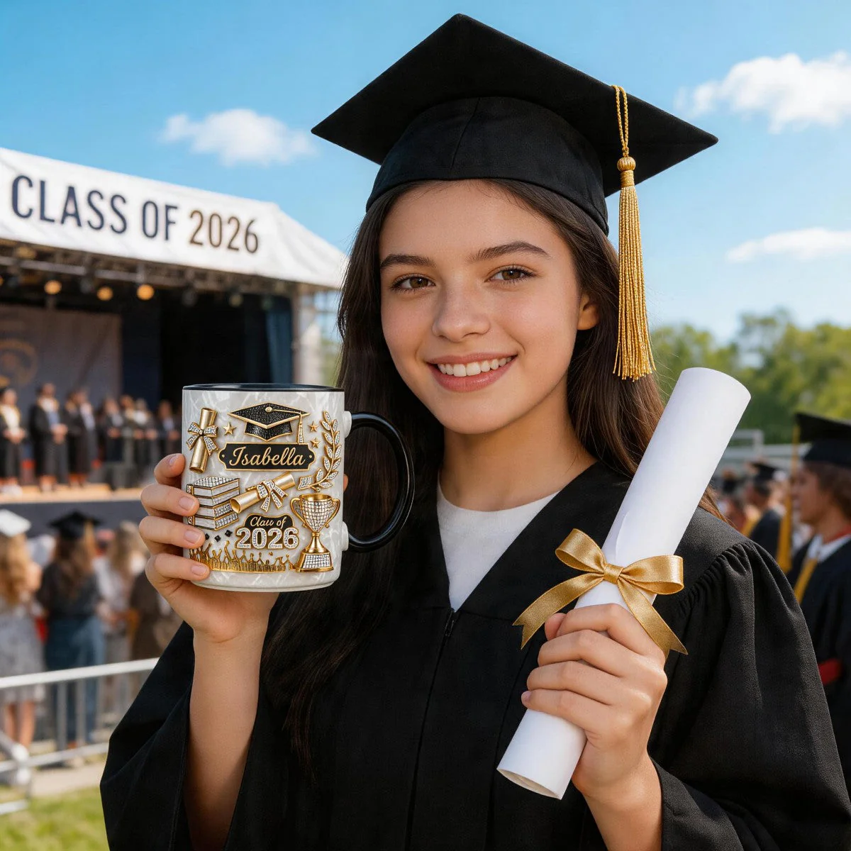 3D Effect Coffee Mug - Personalized Graduation Gift For Graduates - Image 3