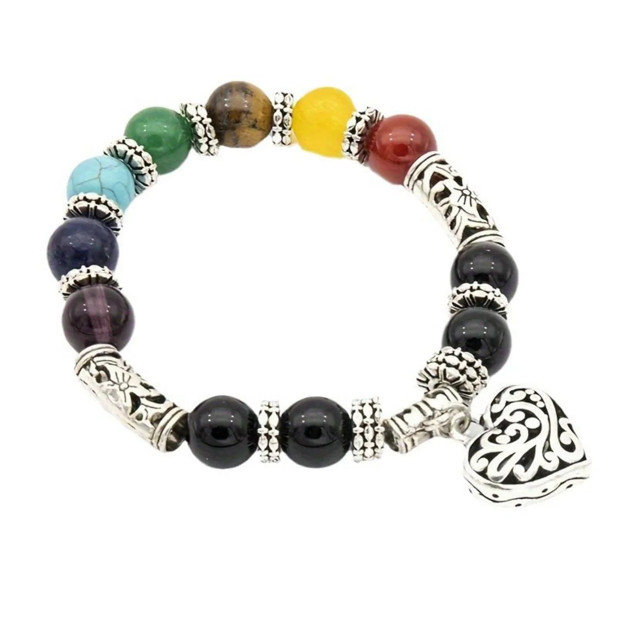 7 Chakra Reiki Healing Heart Bracelet - Image 2