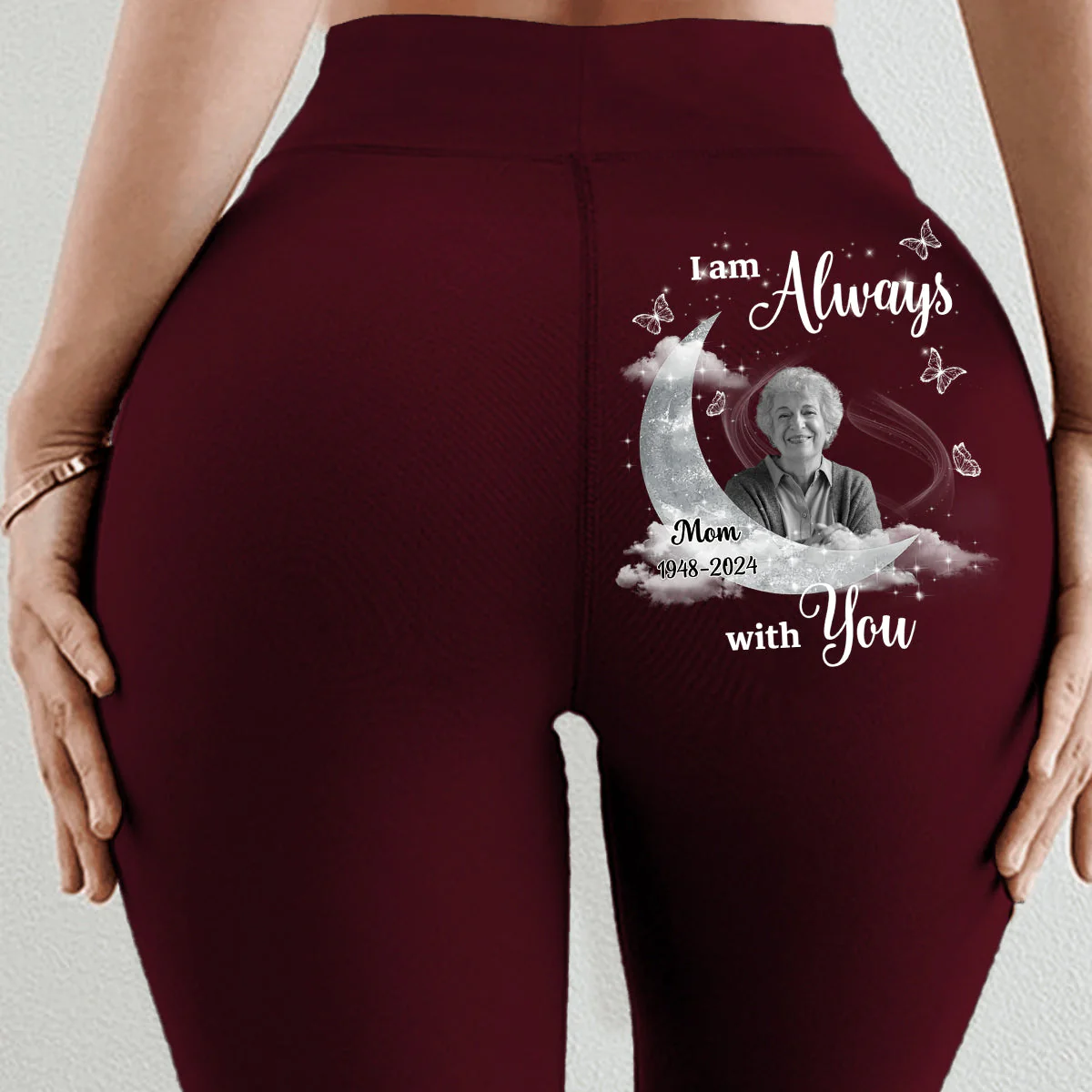A Big Piece Of My Heart Lives In Heaven Personalized Leggings - Image 3