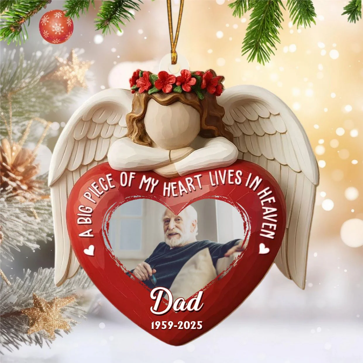 A Big Piece Of My Heart - Personalized Acrylic Ornament - Image 2