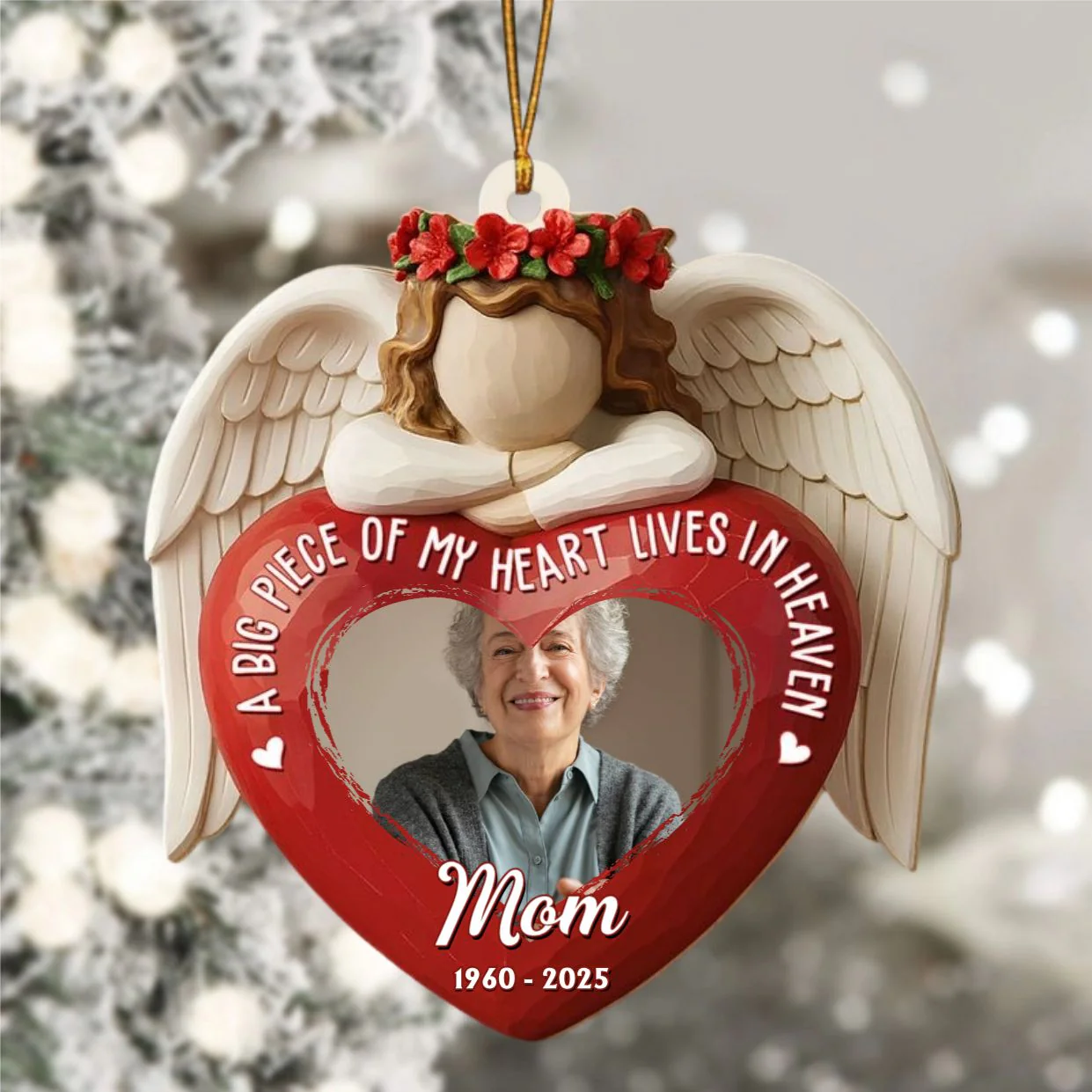 A Big Piece Of My Heart - Personalized Acrylic Ornament - Image 3