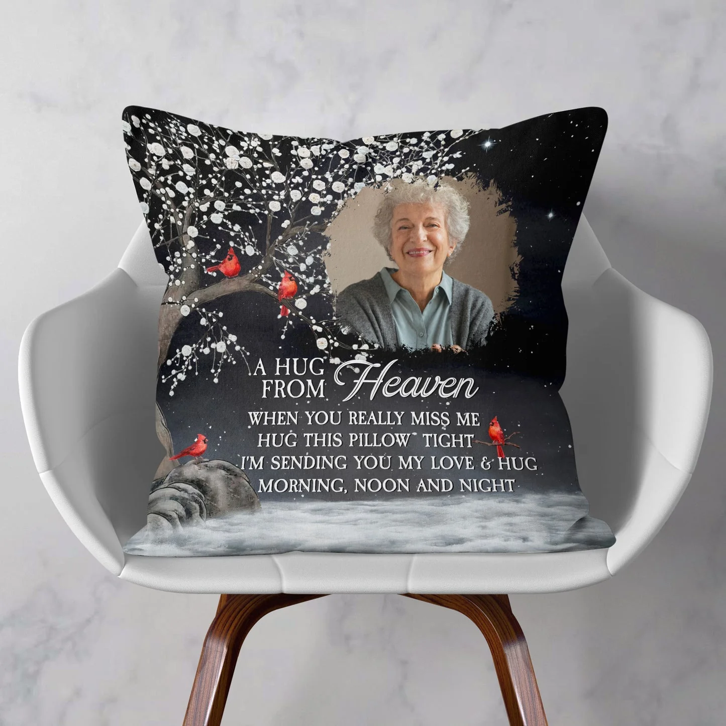 A Hug From Heaven I'm Always With You - Personalized Photo Pillow - Image 5