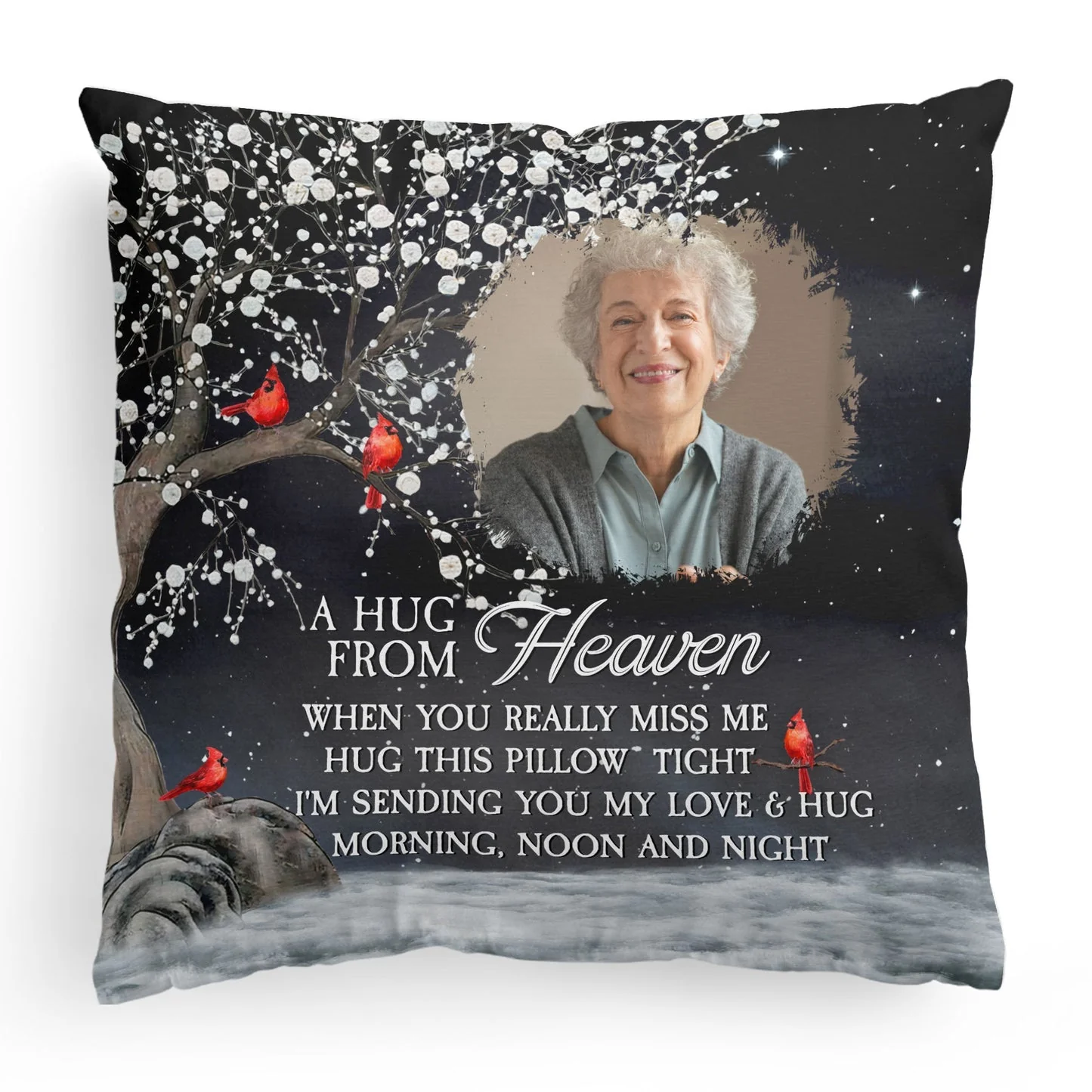 A Hug From Heaven I'm Always With You - Personalized Photo Pillow - Image 6