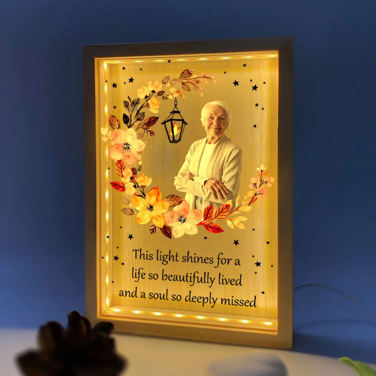 A Light Shines Beautifully - Personalized Photo Frame Light Box - Image 2