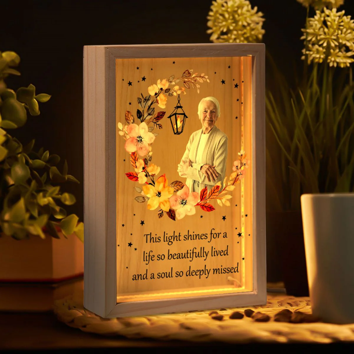 A Light Shines Beautifully - Personalized Photo Frame Light Box - Image 3