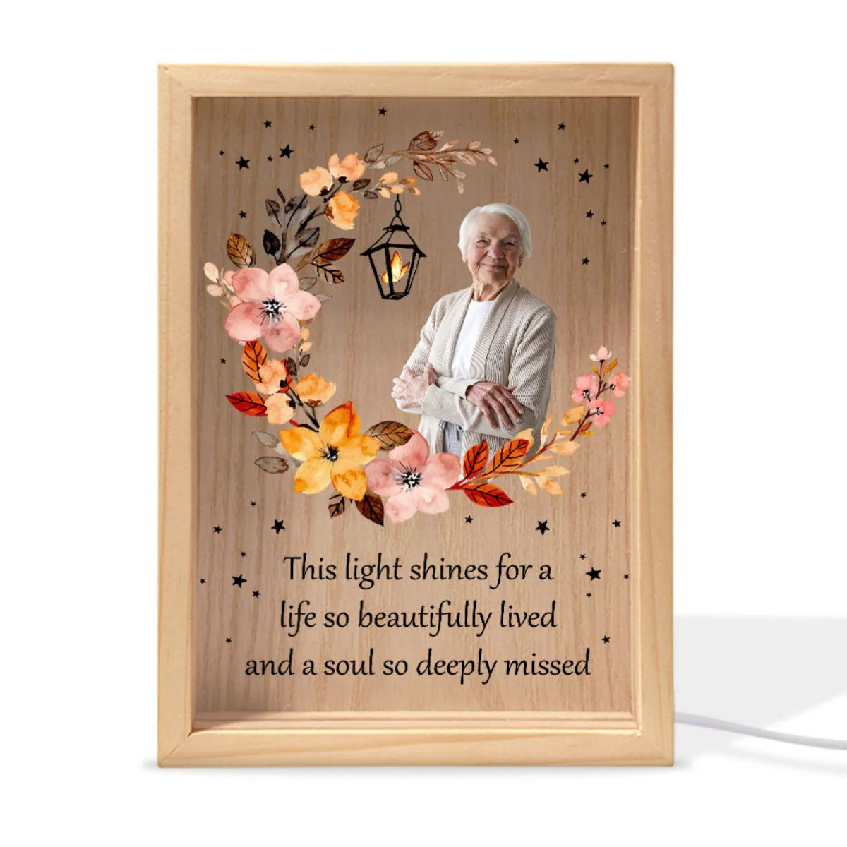 A Light Shines Beautifully - Personalized Photo Frame Light Box - Image 6