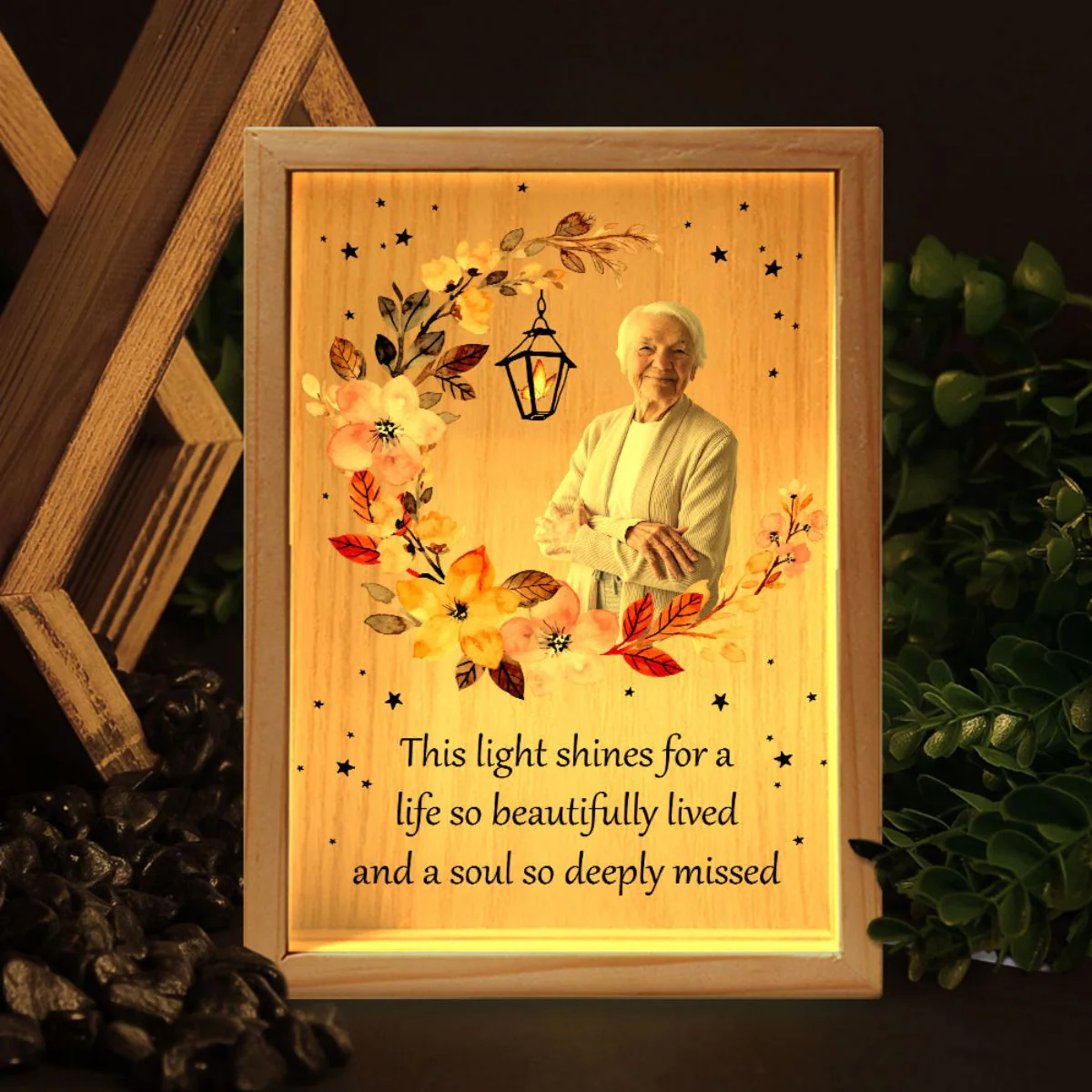 A Light Shines Beautifully - Personalized Photo Frame Light Box - Image 7