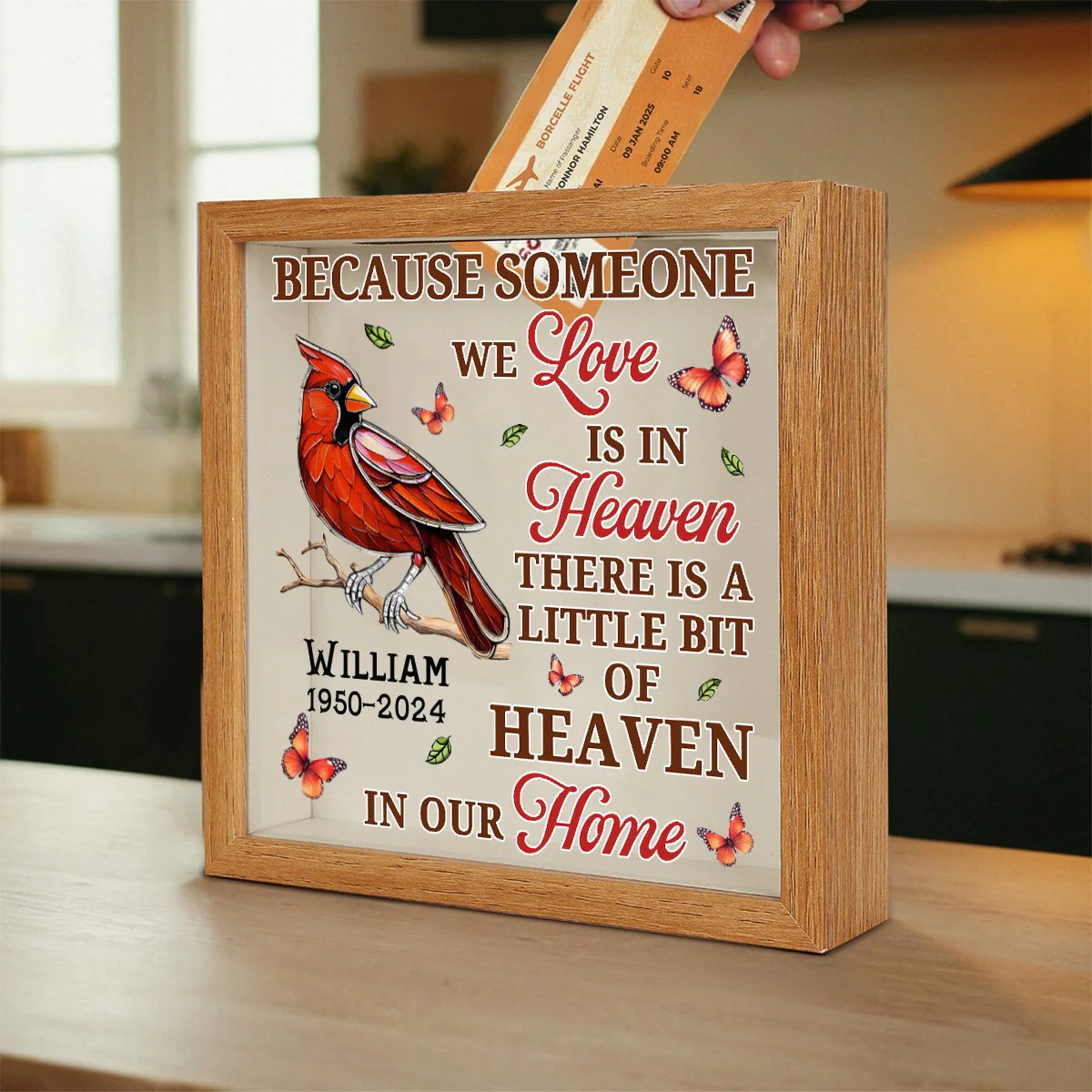 A Little Bit Of Heaven In Our Home - Personalized Memory Box - Image 2