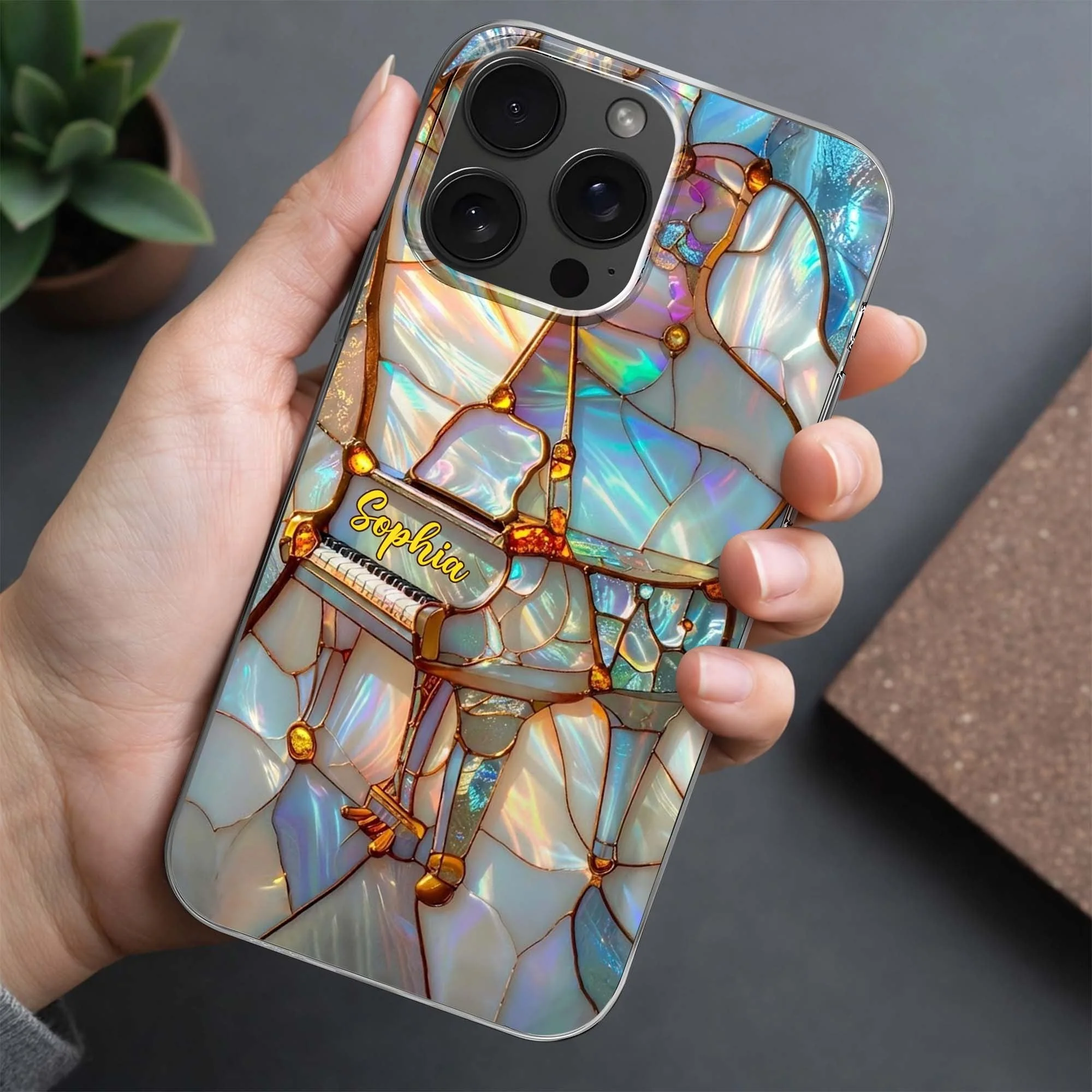 A Melody For The Soul Personalized Clear Phone Case for Musicians - Image 4