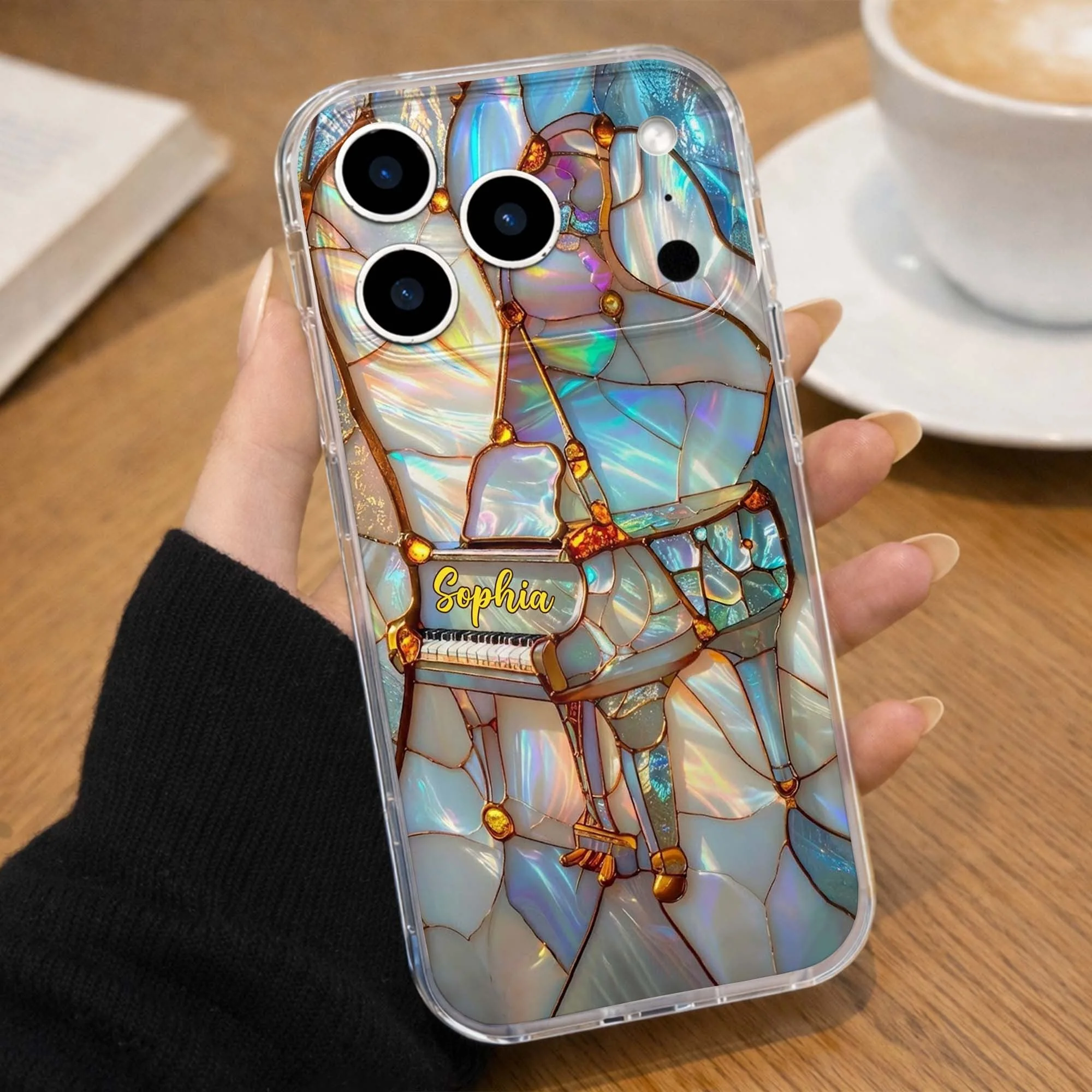 A Melody For The Soul Personalized Clear Phone Case for Musicians - Image 5