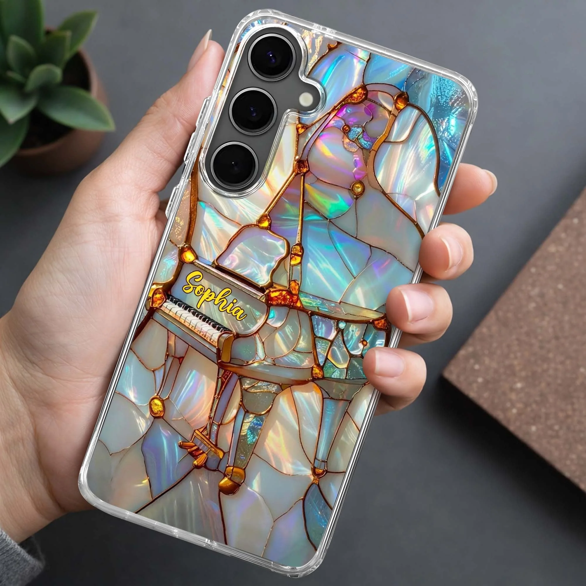 A Melody For The Soul Personalized Clear Phone Case for Musicians - Image 7