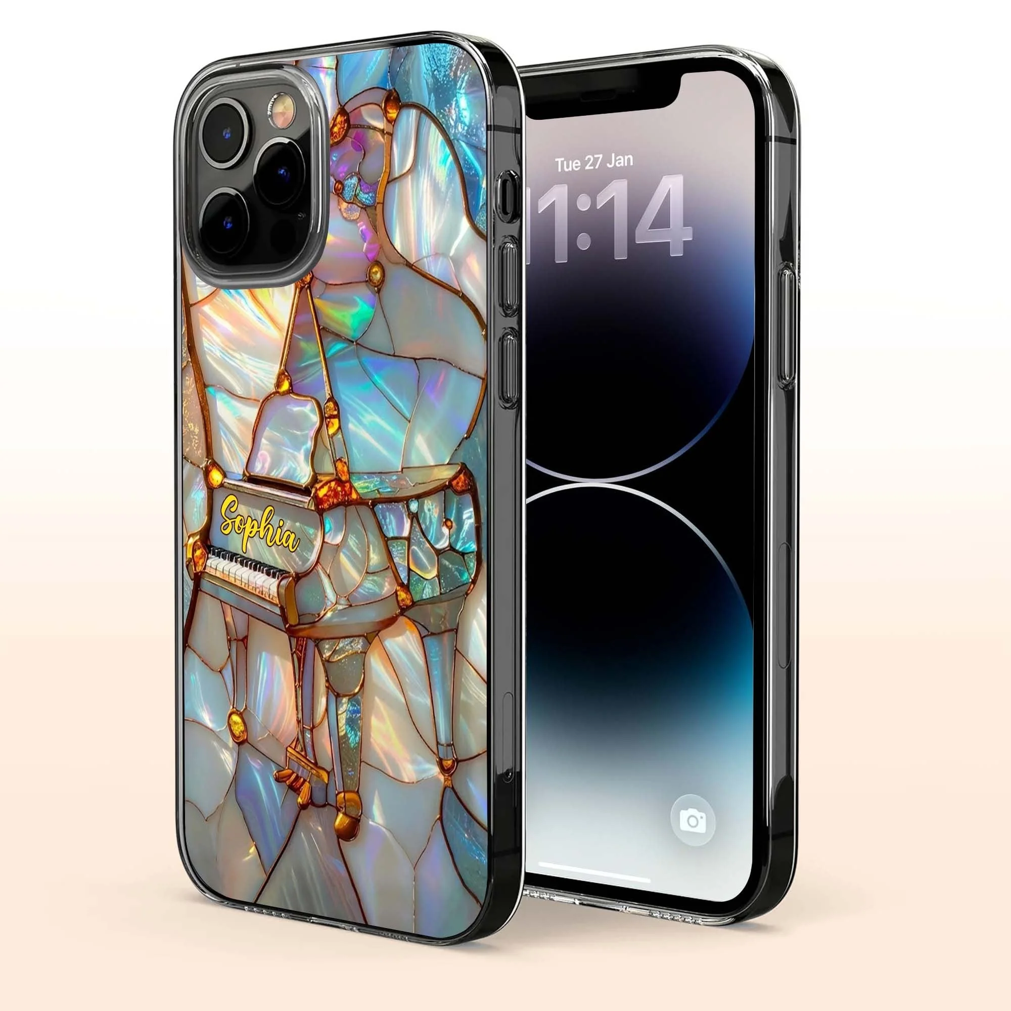 A Melody For The Soul Personalized Clear Phone Case for Musicians - Image 8