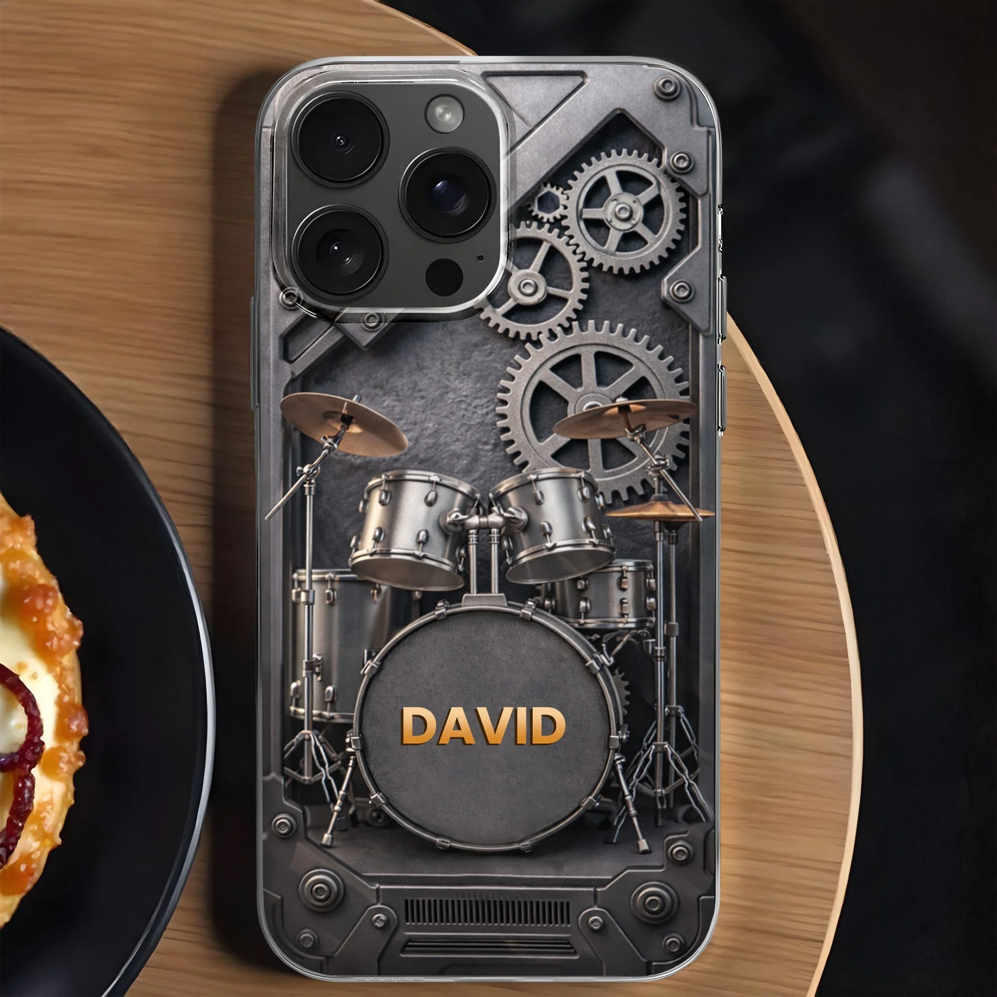A Passion For Rhythm Drums - Personalized Clear Phone Case, Gift For Musician Lovers - Image 4