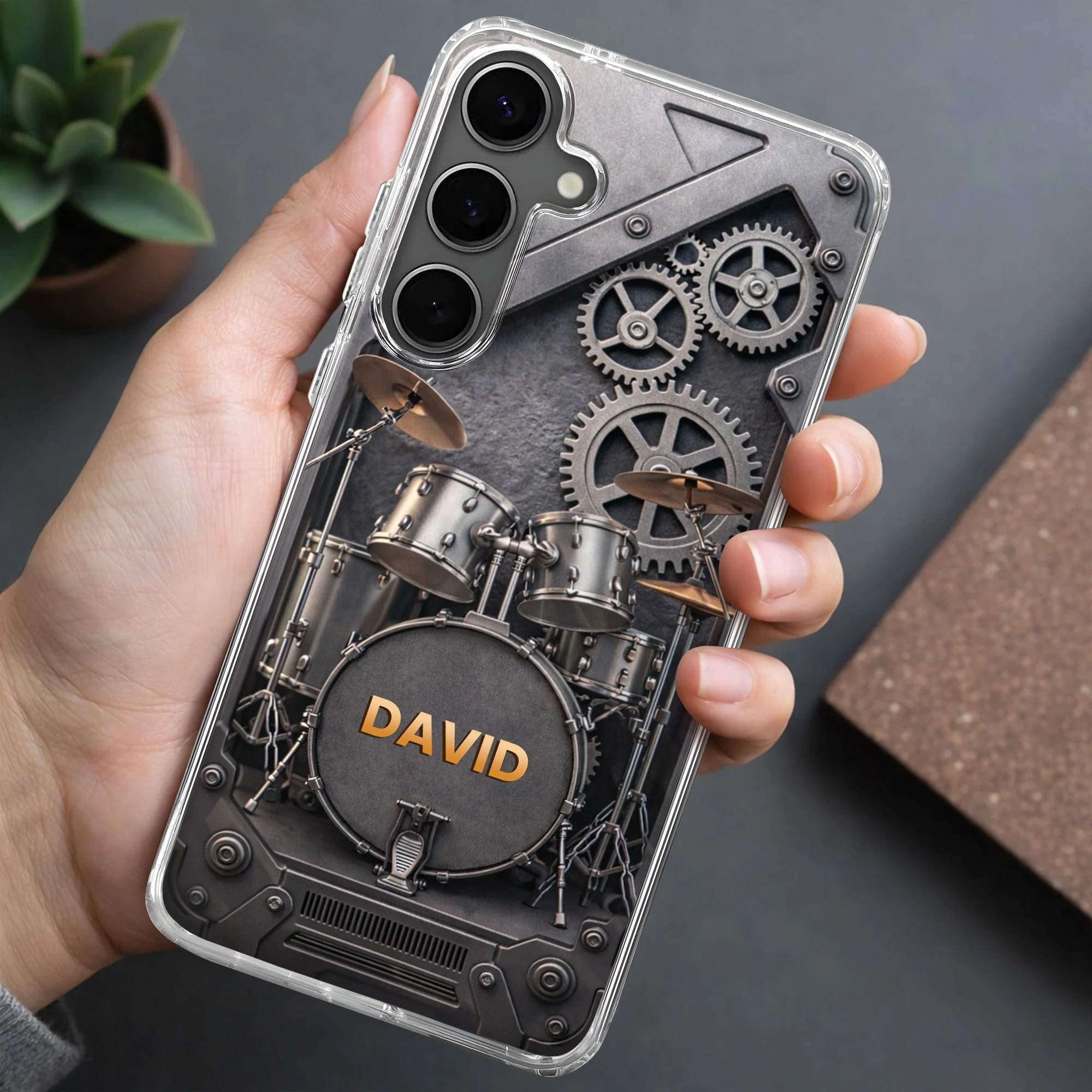 A Passion For Rhythm Drums - Personalized Clear Phone Case, Gift For Musician Lovers - Image 6
