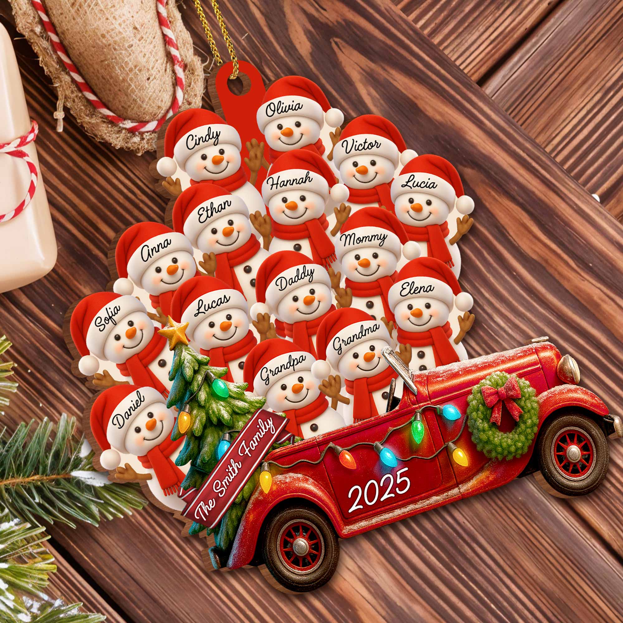 A Special Holiday Season, Personalized Wood Ornament, Gift For Family and Christmas Lovers - Image 5