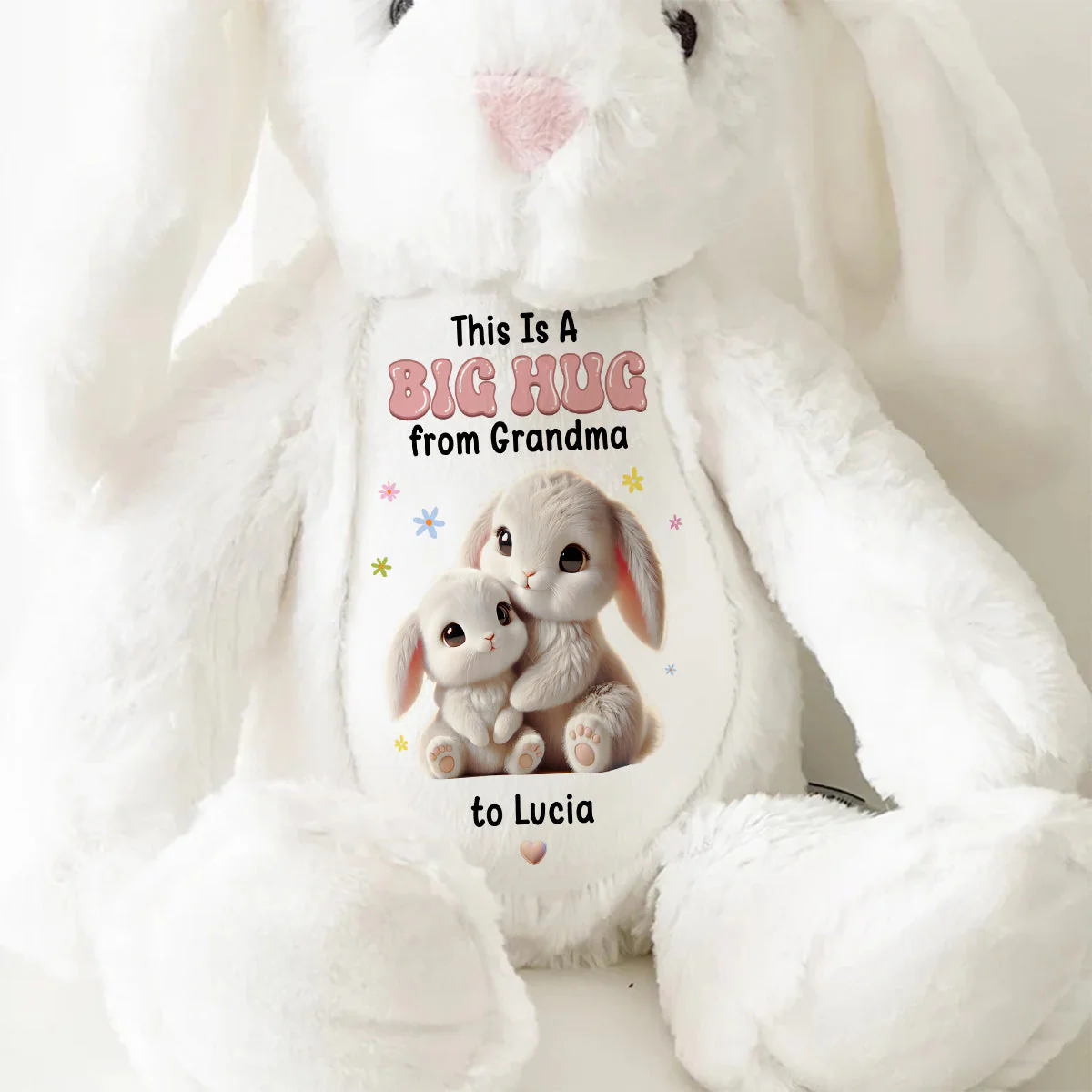 A Sweet Hug From Nana - Personalized Custom Easter Bunny Plush Gift For Family Members - Image 7