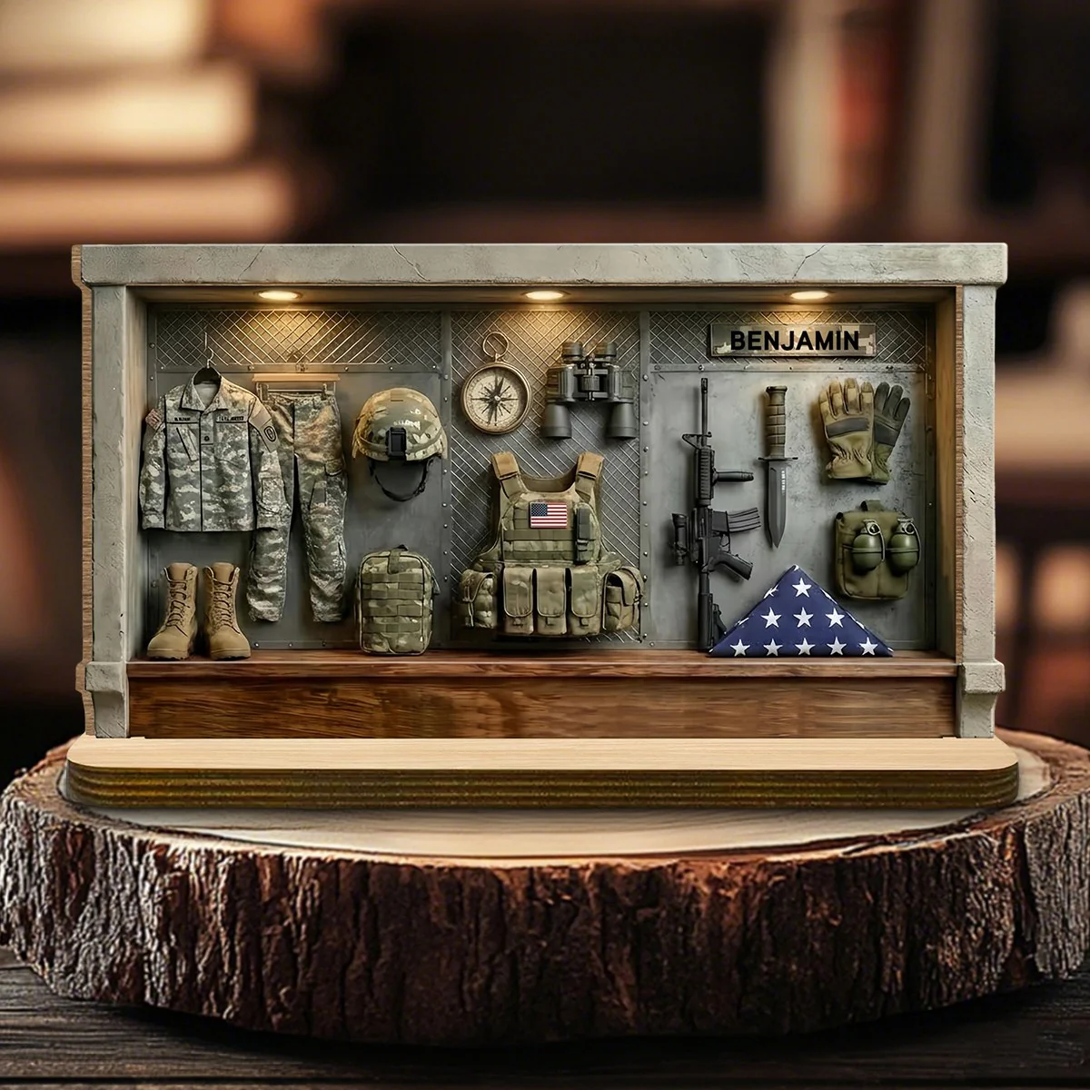 A Tribute To The Brave, Personalized Wood Plaque, Gift For Veterans - Image 2