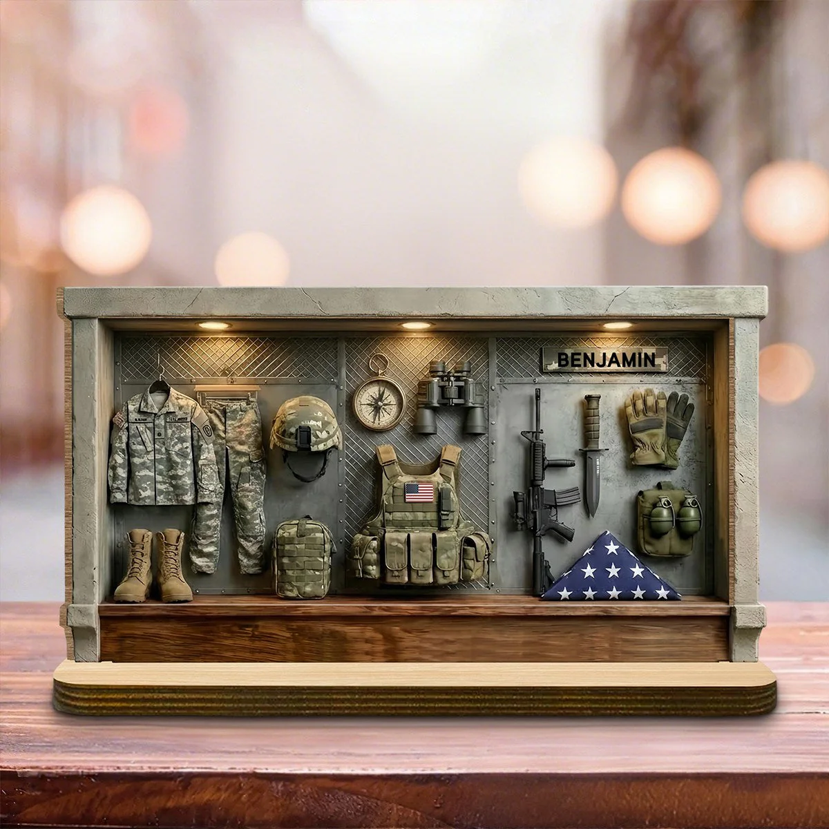A Tribute To The Brave, Personalized Wood Plaque, Gift For Veterans - Image 3