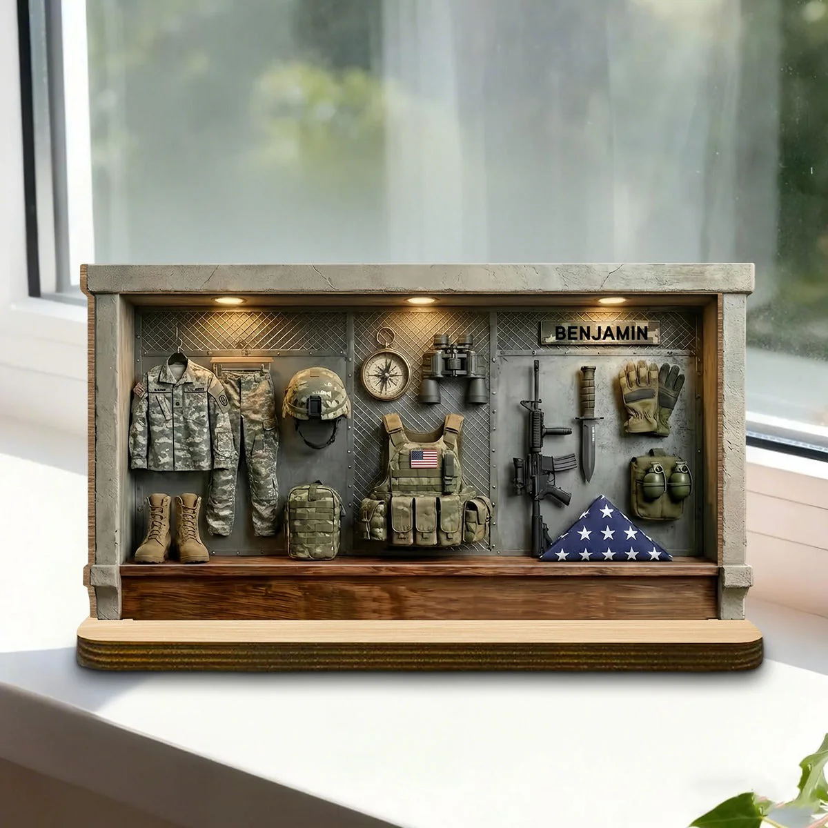 A Tribute To The Brave, Personalized Wood Plaque, Gift For Veterans - Image 4