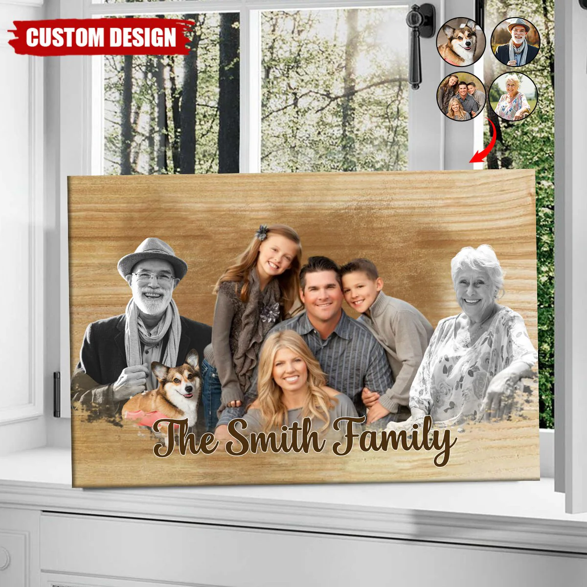 Add Deceased Love One To Photo, Custom Combine Photos Canvas - Image 3