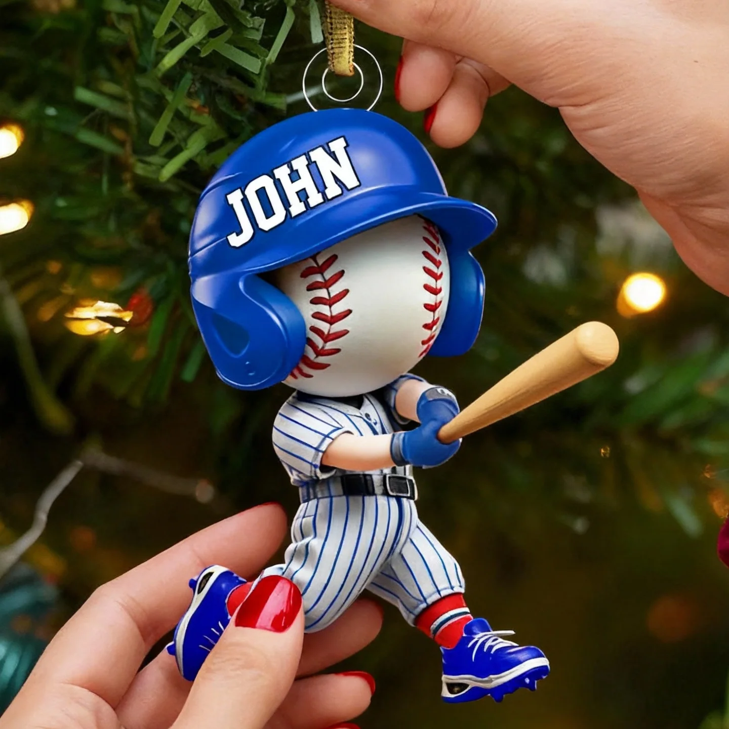 Adorable Baseball Player Personalized Ornament For Baseball Lovers - Image 2