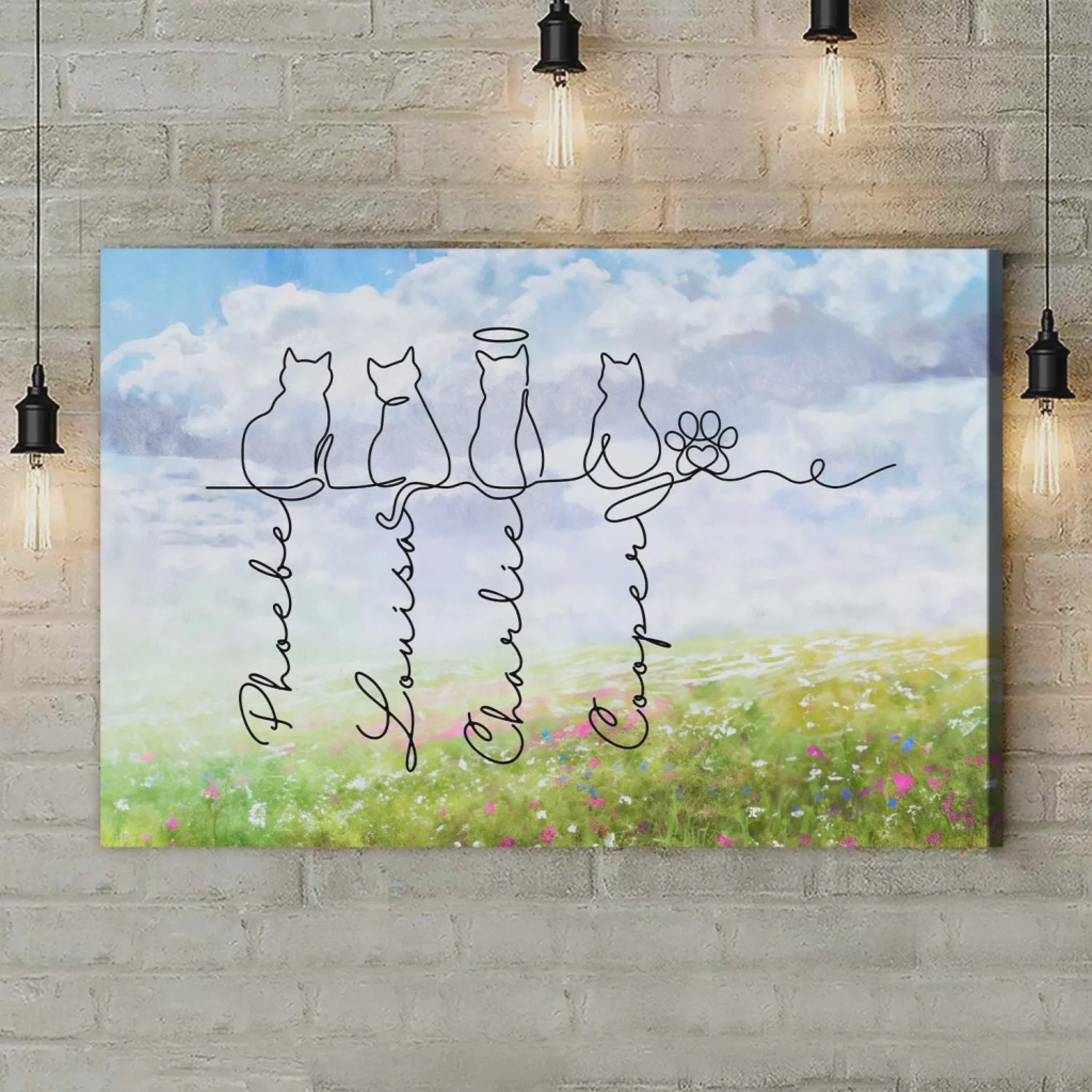 Adorable Cats Line Art - Personalized Poster, Unique Gift for Cat Lovers - Image 5