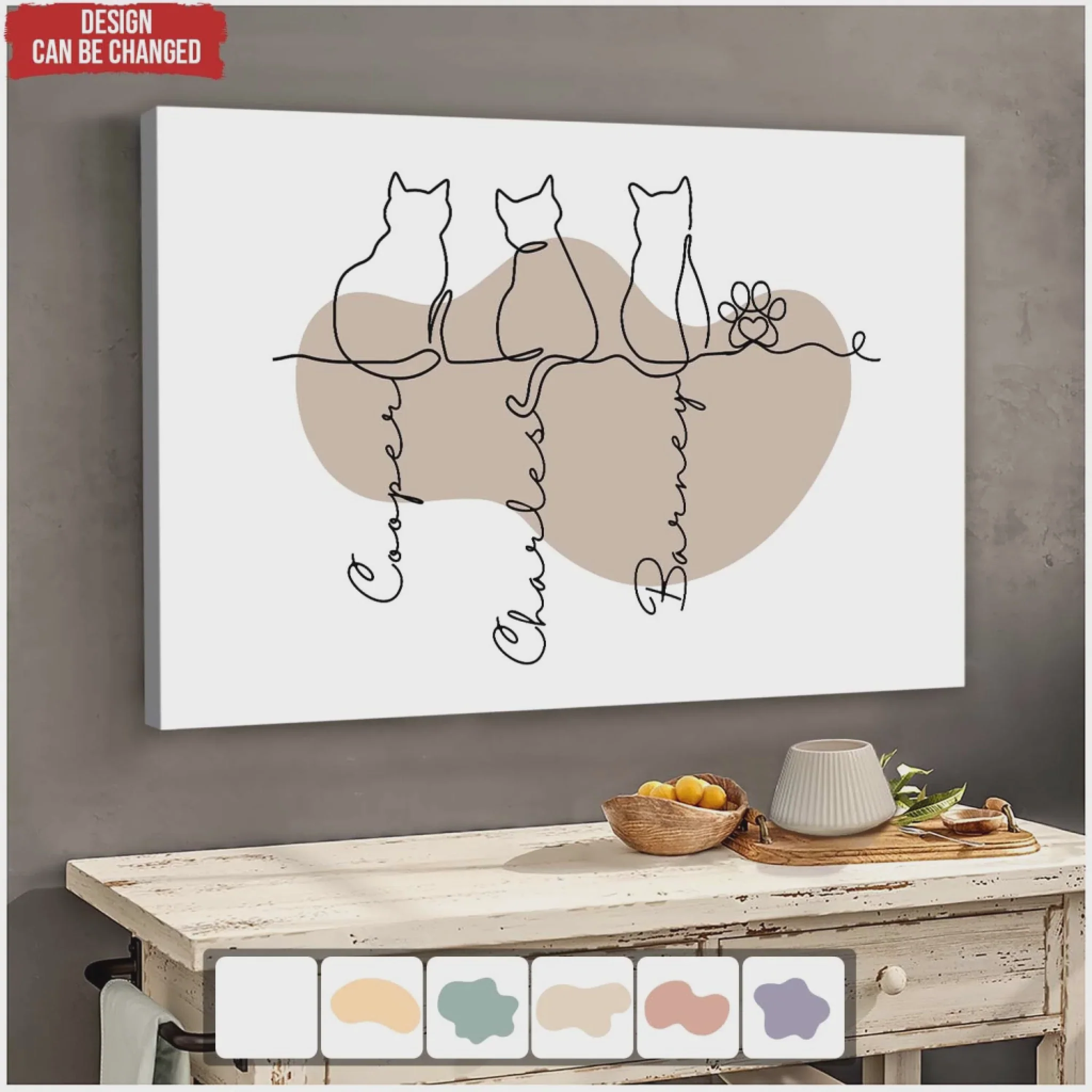 Adorable Cats Line Art - Personalized Poster, Unique Gift for Cat Lovers - Image 9