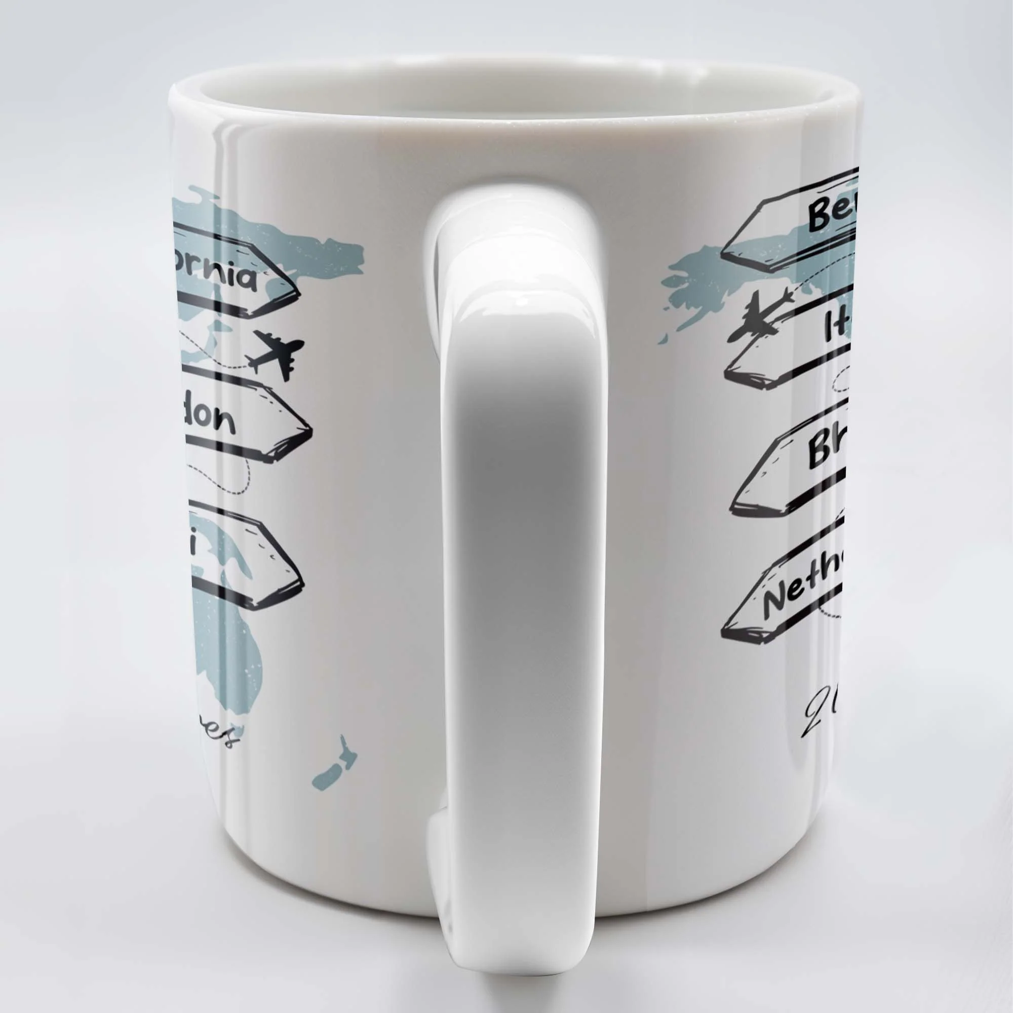 Adventure Awaits - World Map Personalized Custom Coffee Mug - Gift For Travel Lovers - Image 7