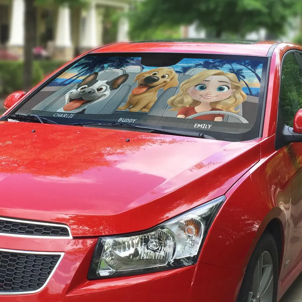 Adventures with My Dog - Personalized Car Sunshade - Image 6