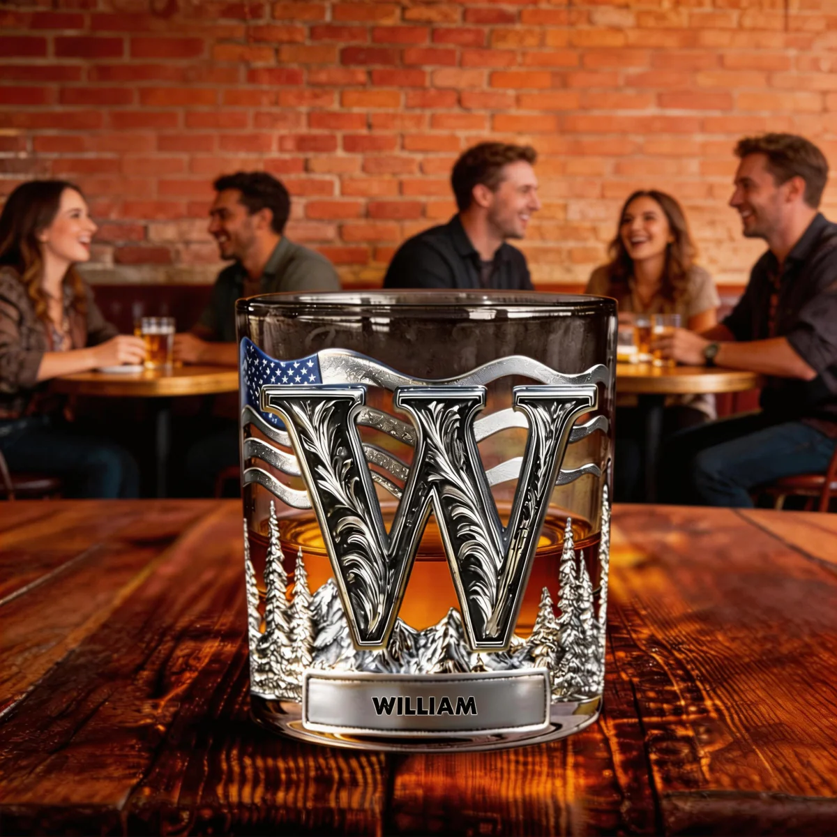 Alphabet Initial For Whiskey Lovers - Personalized Whiskey Glass - Image 3