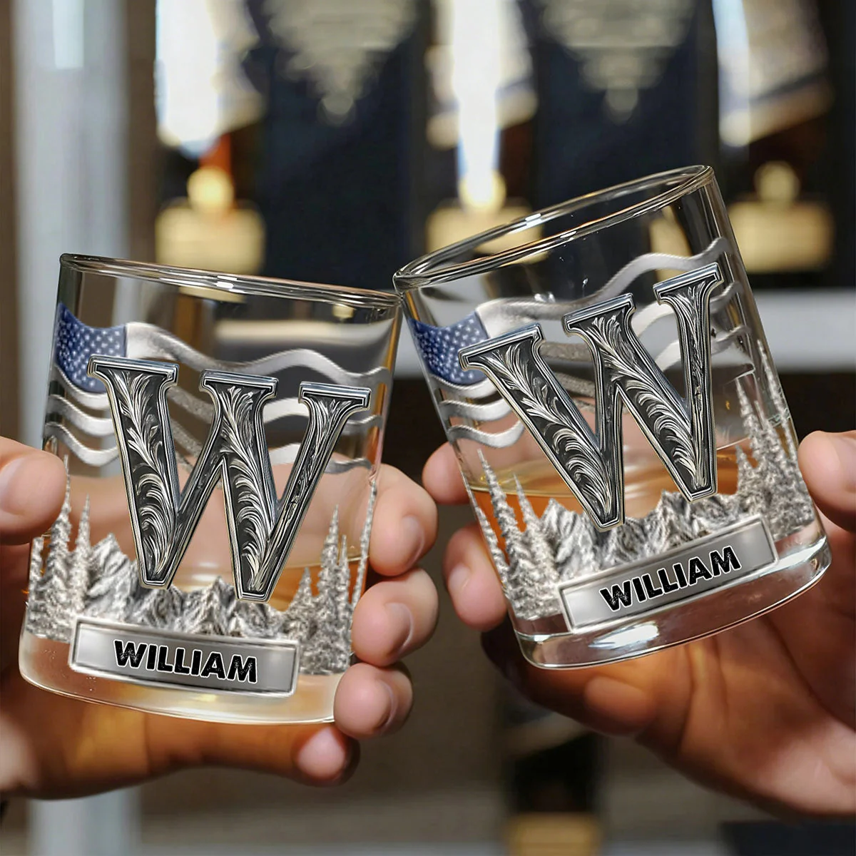 Alphabet Initial For Whiskey Lovers - Personalized Whiskey Glass - Image 4