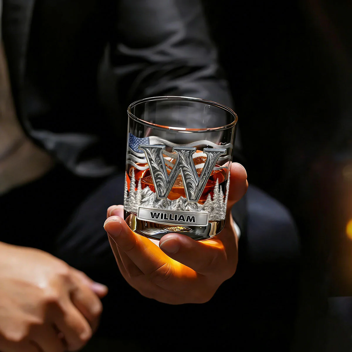 Alphabet Initial For Whiskey Lovers - Personalized Whiskey Glass - Image 5