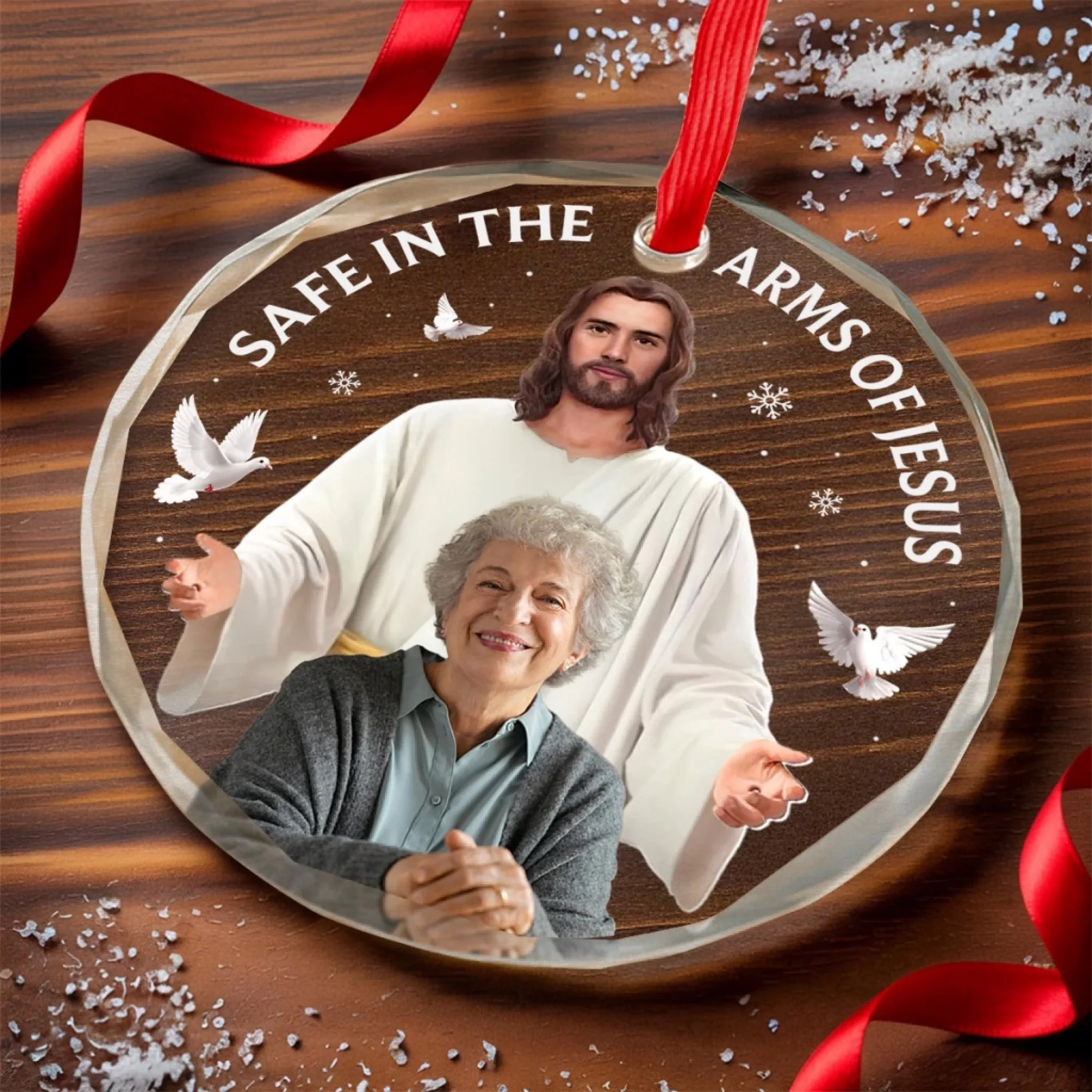 Always with you-Personalized Memorial Glass Ornament - Image 3