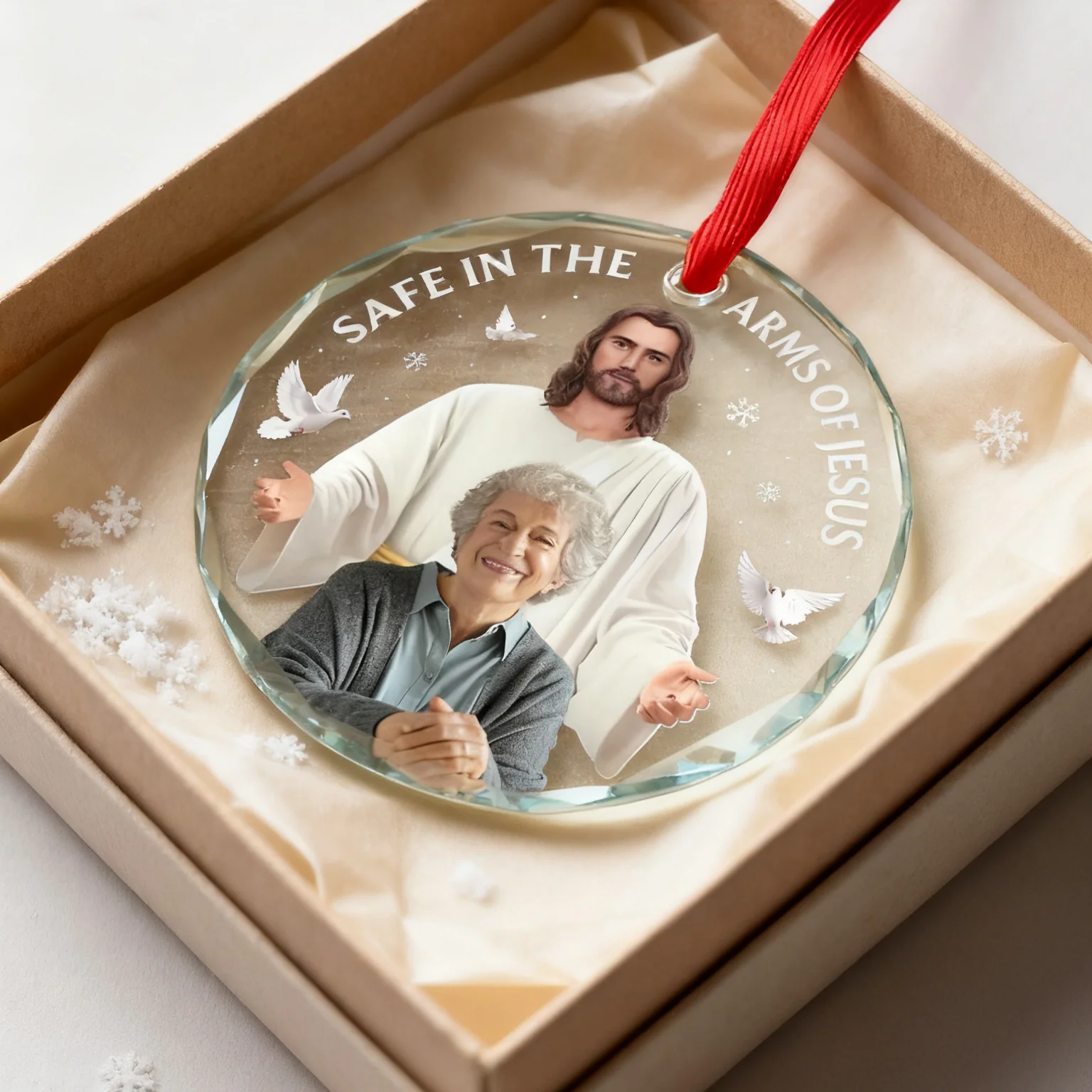 Always with you-Personalized Memorial Glass Ornament - Image 4