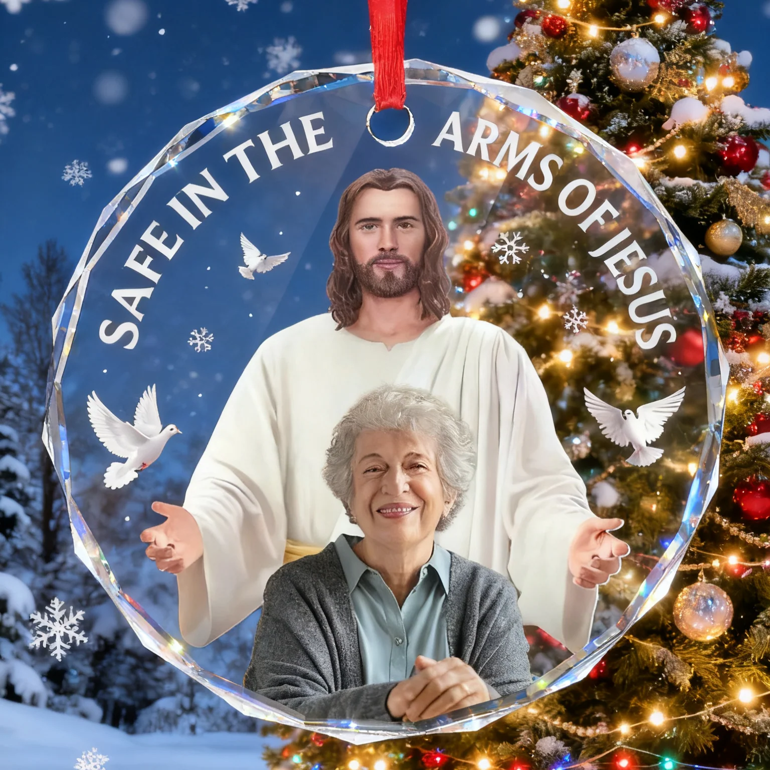 Always with you-Personalized Memorial Glass Ornament - Image 5