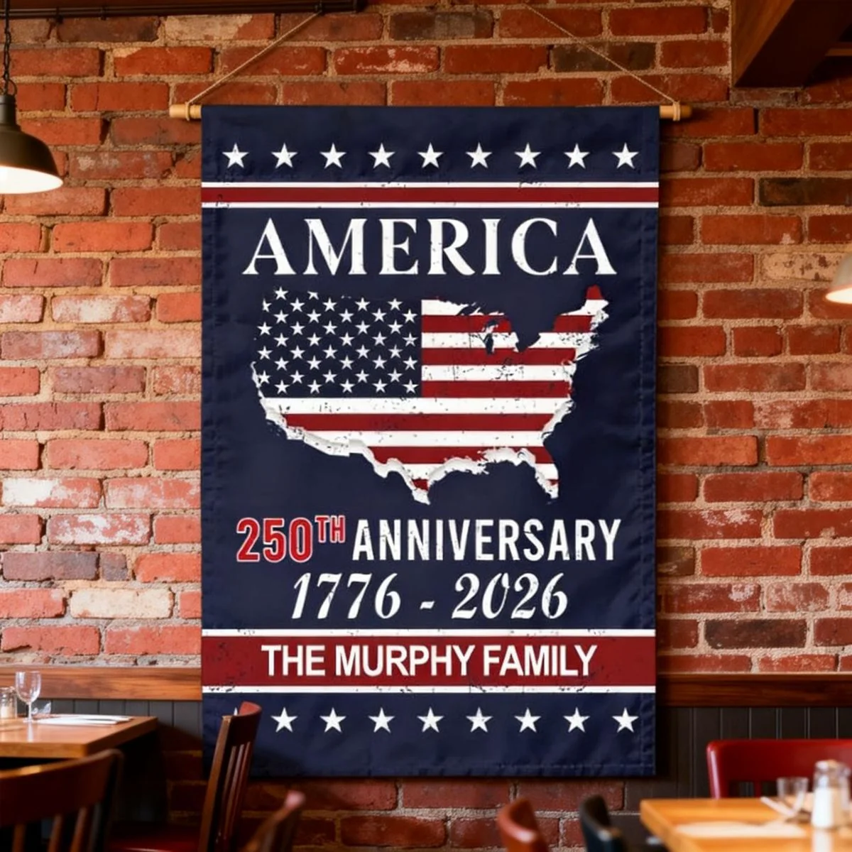 America 250th Anniversary Garden Flag Personalized Family Name - Image 4