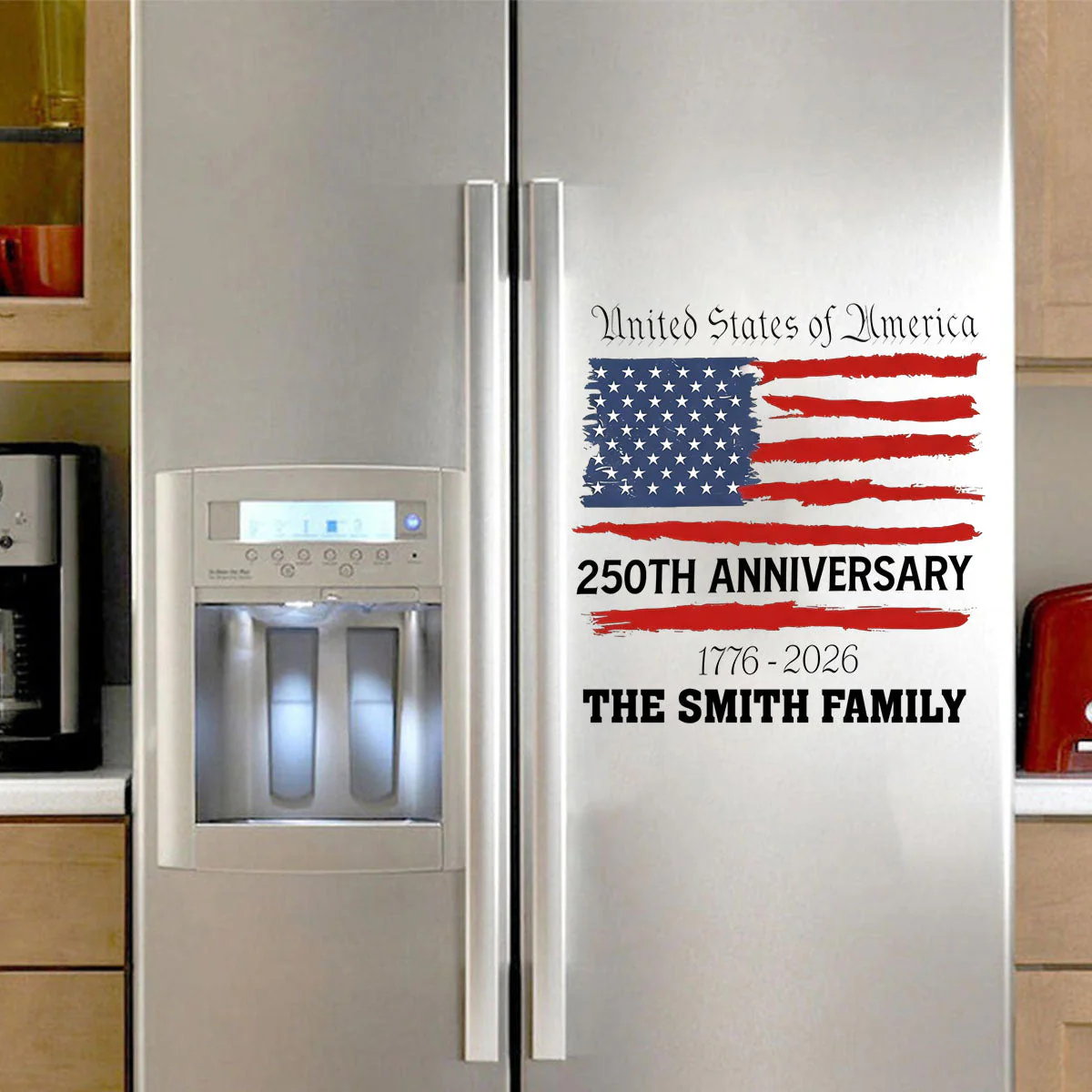 America 250th Anniversary Personalized Family Name Decal Sticker - Image 2