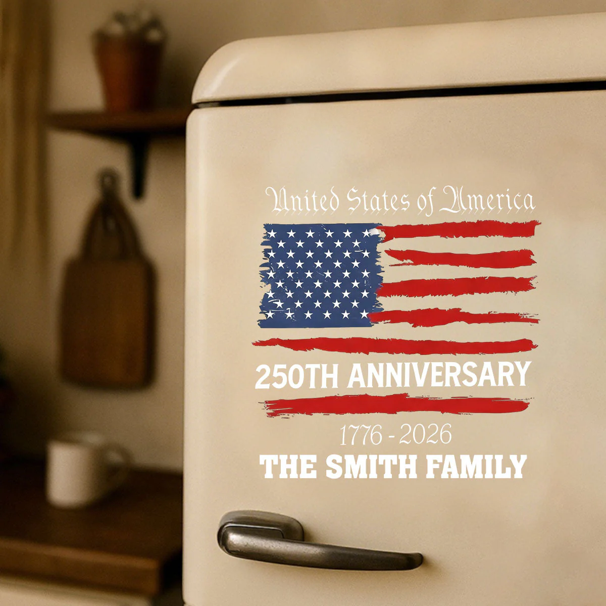 America 250th Anniversary Personalized Family Name Decal Sticker - Image 3