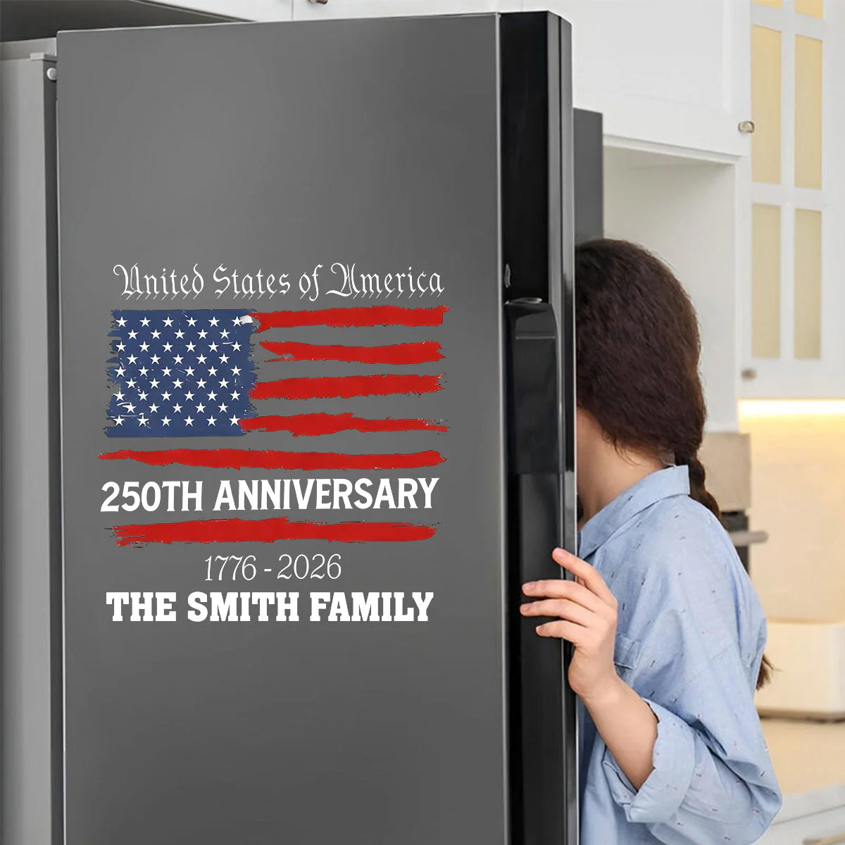 America 250th Anniversary Personalized Family Name Decal Sticker - Image 4