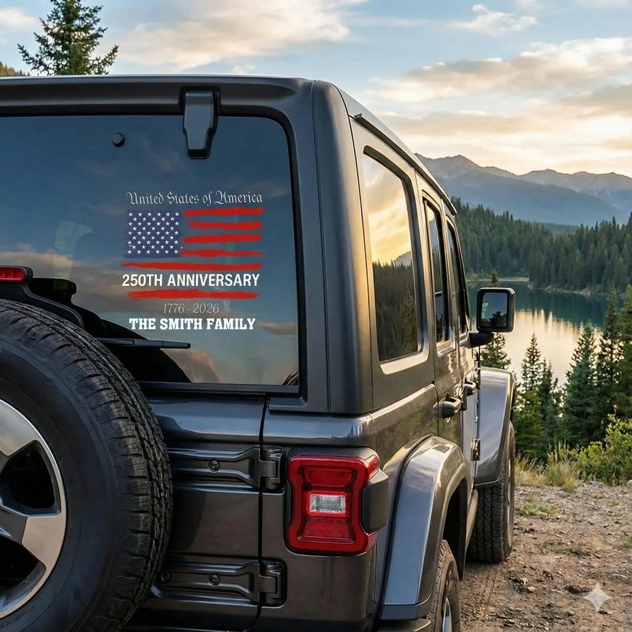 America 250th Anniversary Personalized Family Name Decal Sticker - Image 5