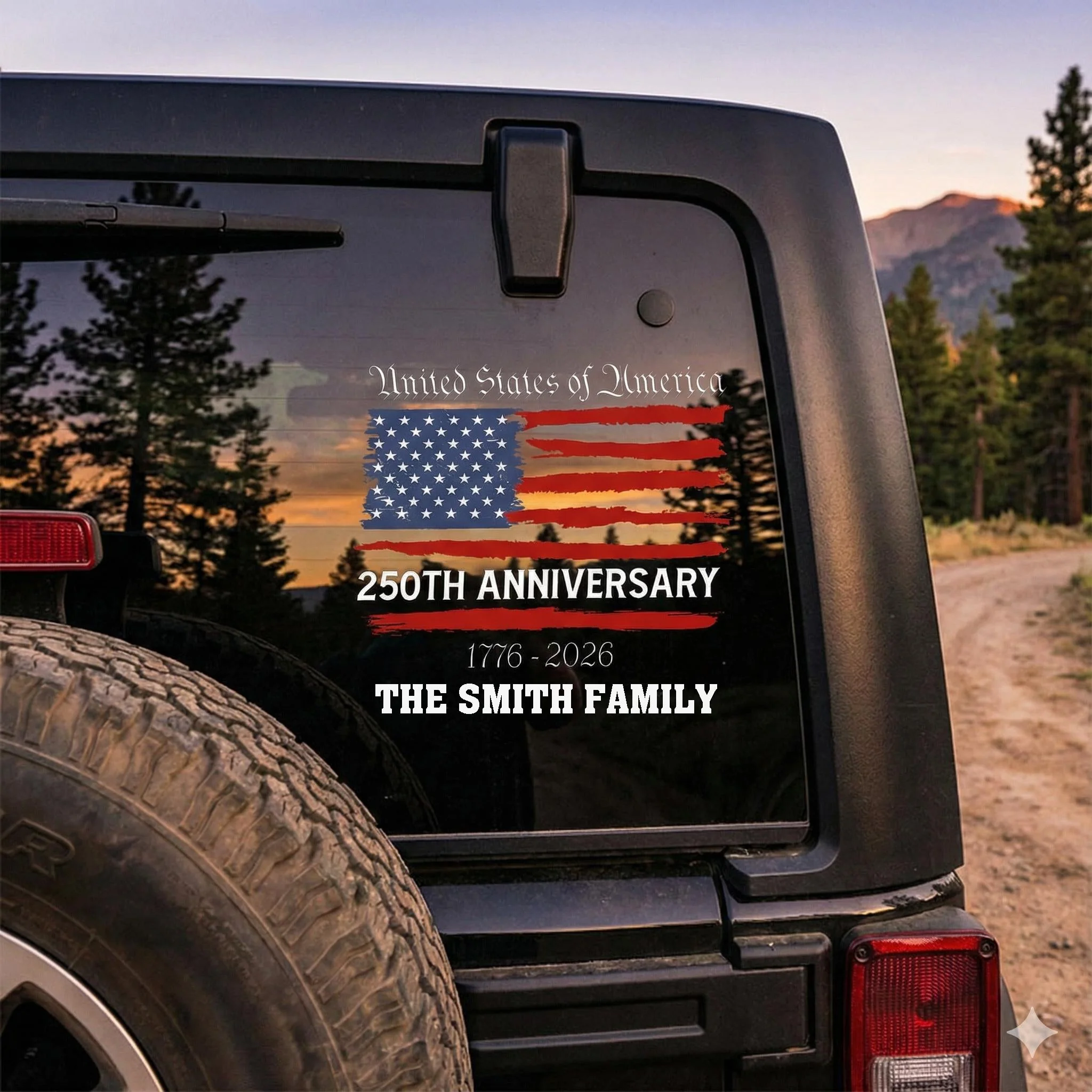 America 250th Anniversary Personalized Family Name Decal Sticker - Image 7