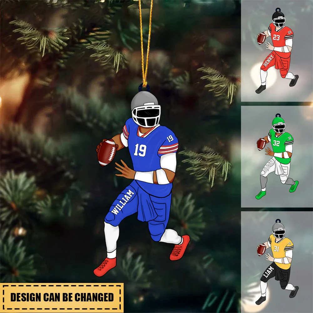 Personalized Acrylic Ornament Gift For Football Player Football Lovers - Image 2